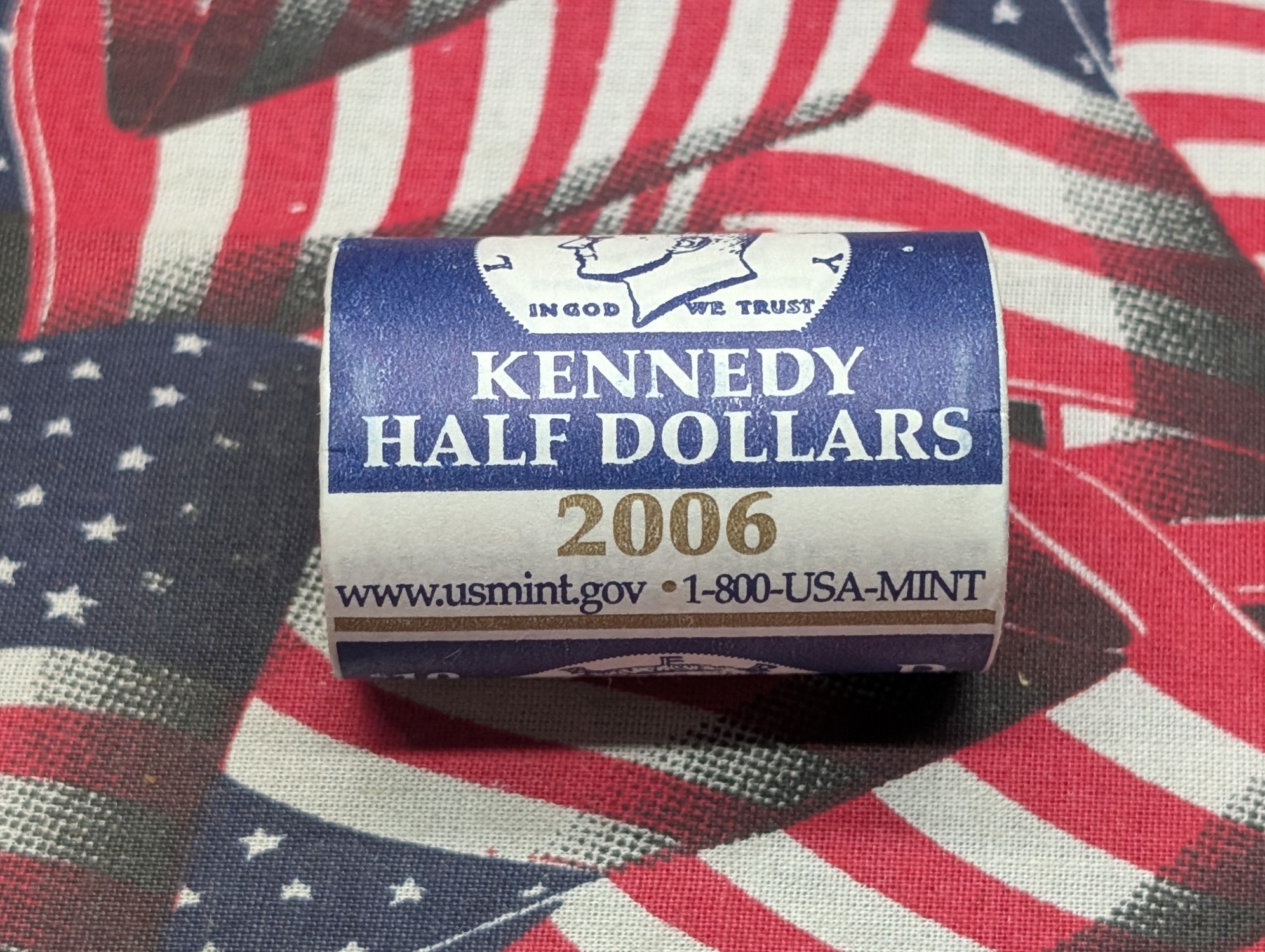 2006-P Kennedy Half Dollar Unopened Roll, 20 Coins