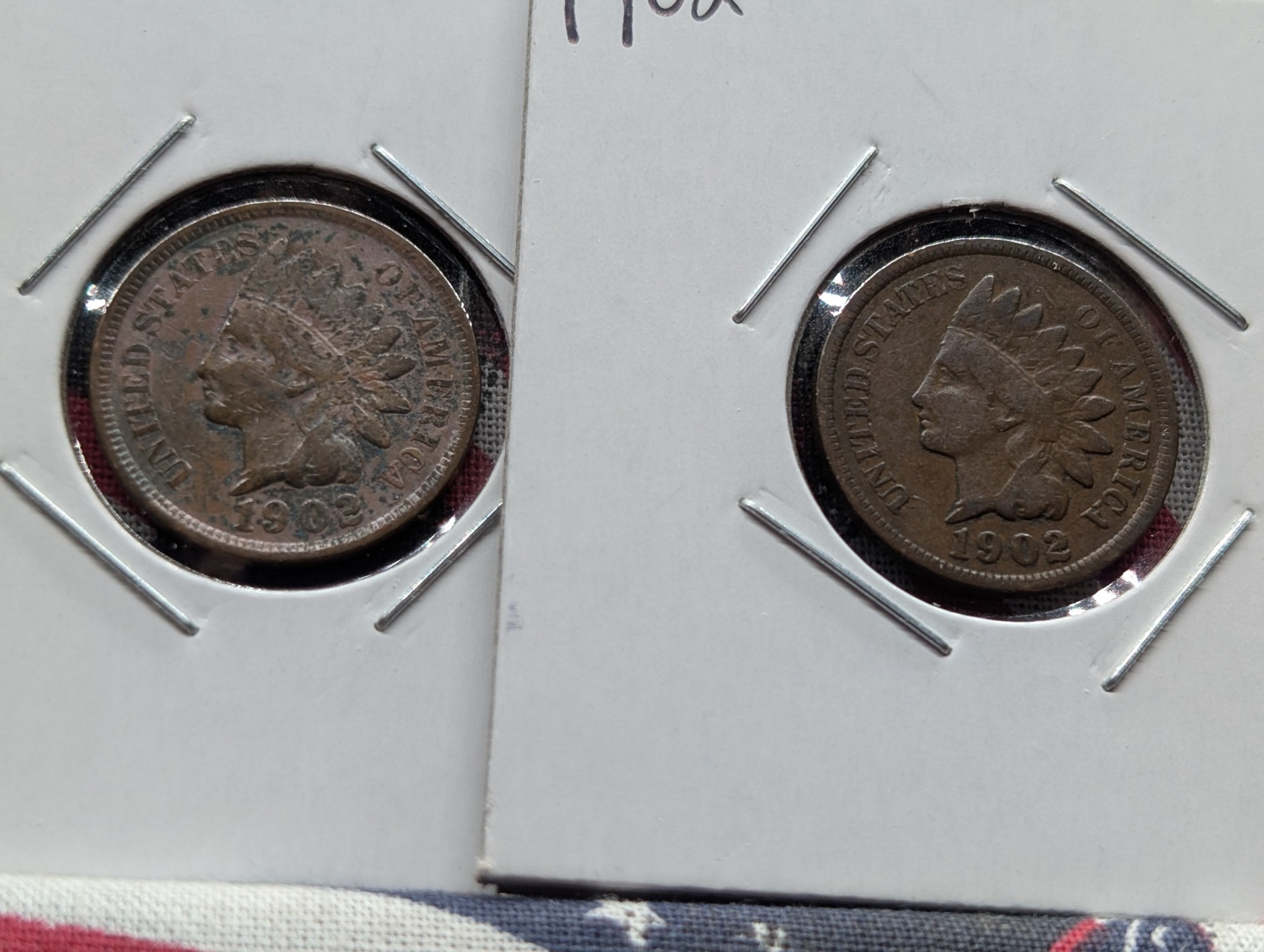 (6) 1902 Indian Head Cents