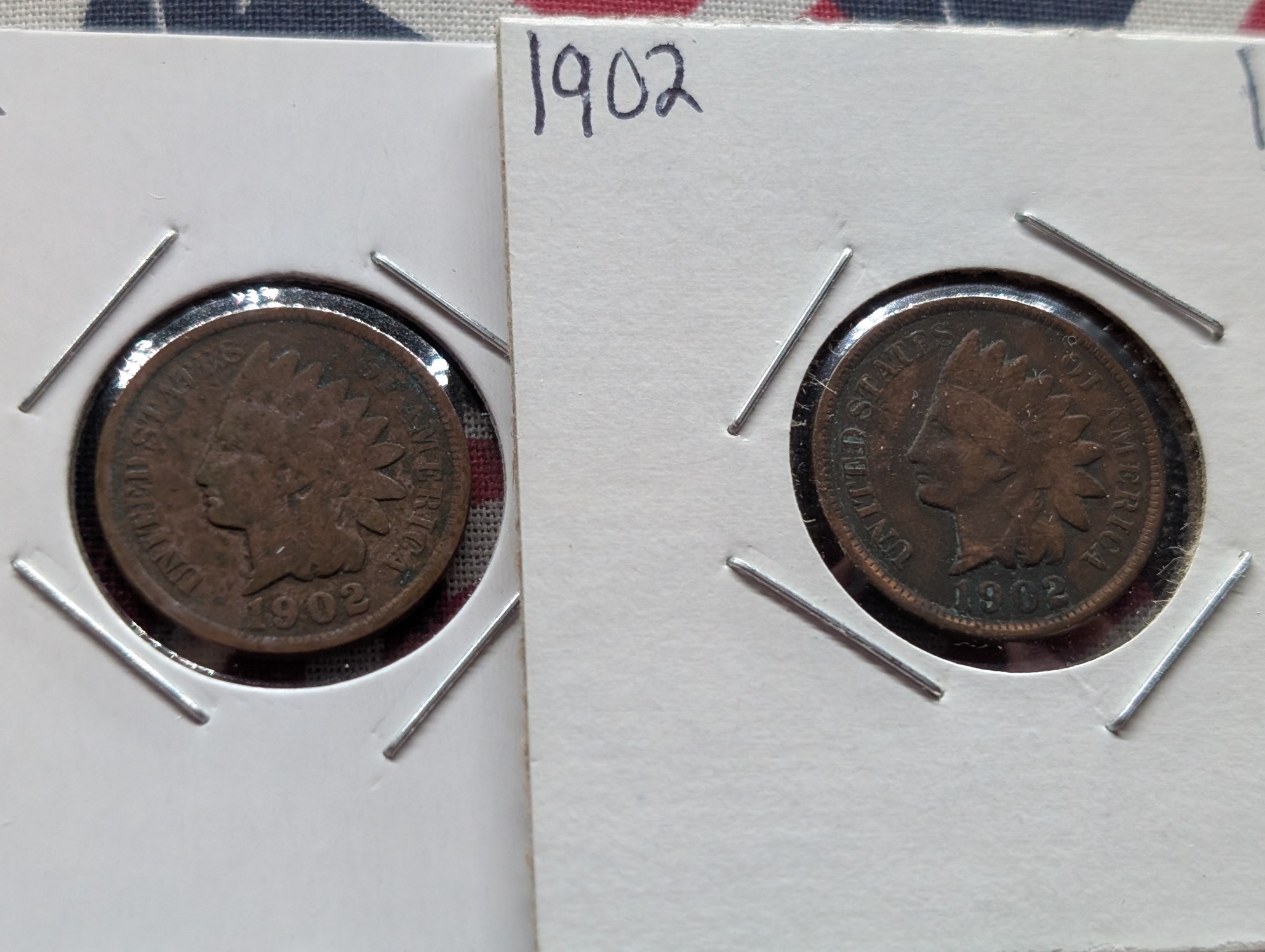 (6) 1902 Indian Head Cents