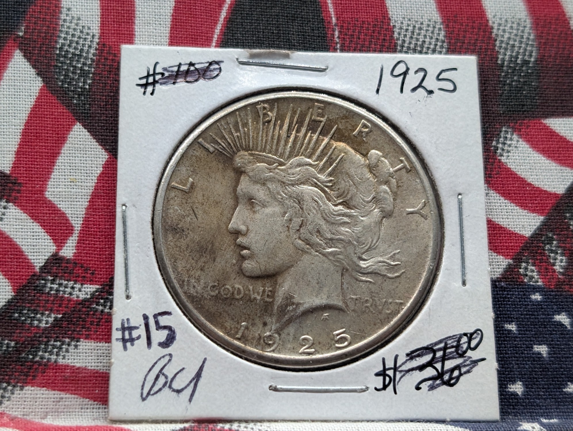 1925-P Peace 90% Silver Dollar
