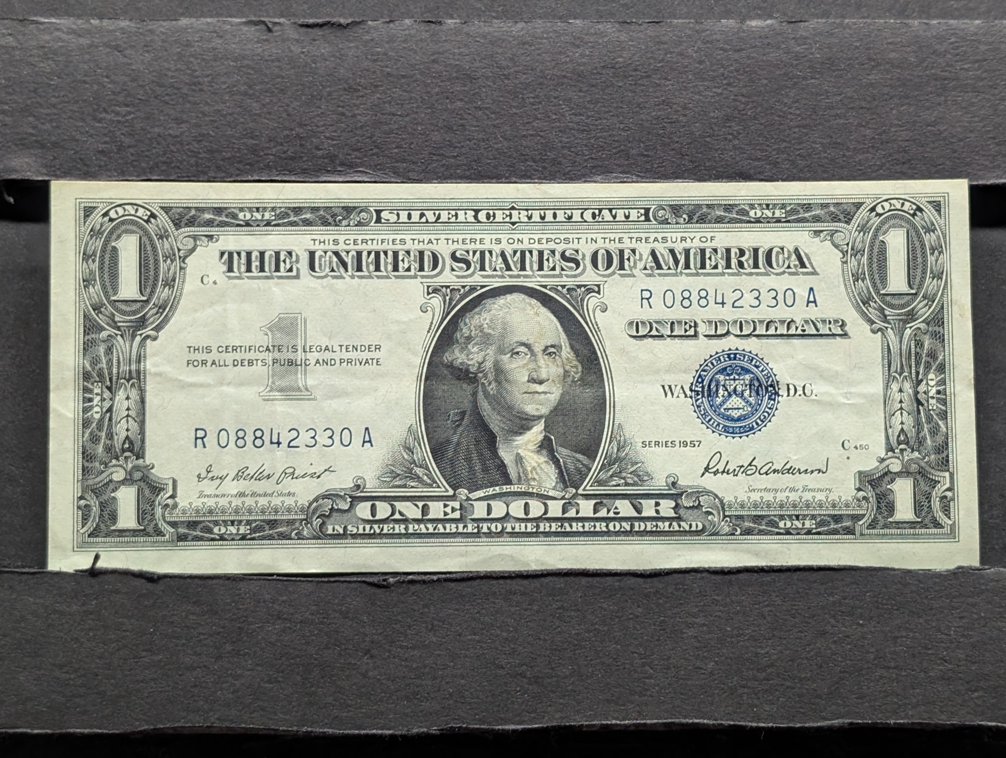 1957 $1 U.S. Silver Certificate Bank Note