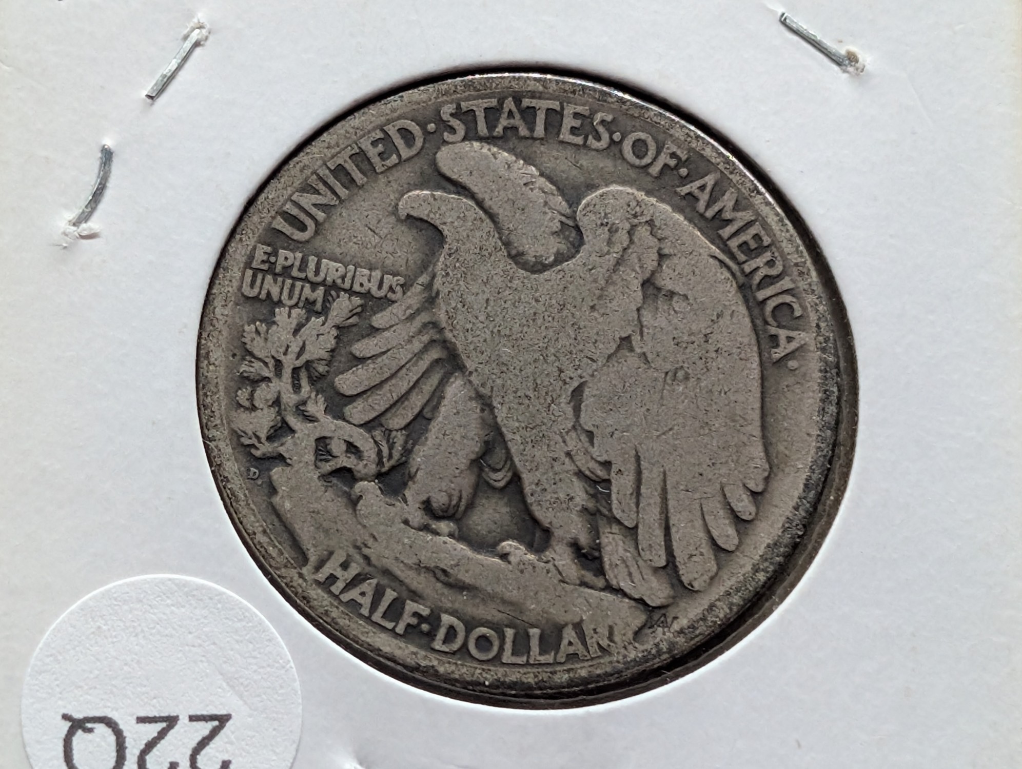 1920-D Walking Liberty 90% Silver Half Dollar