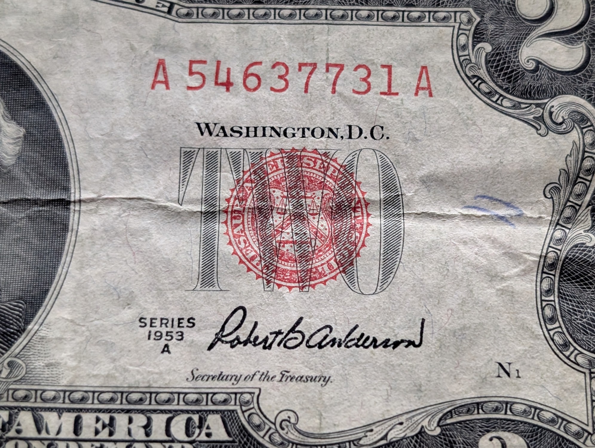 1953-A $2 U.S. Bank Note