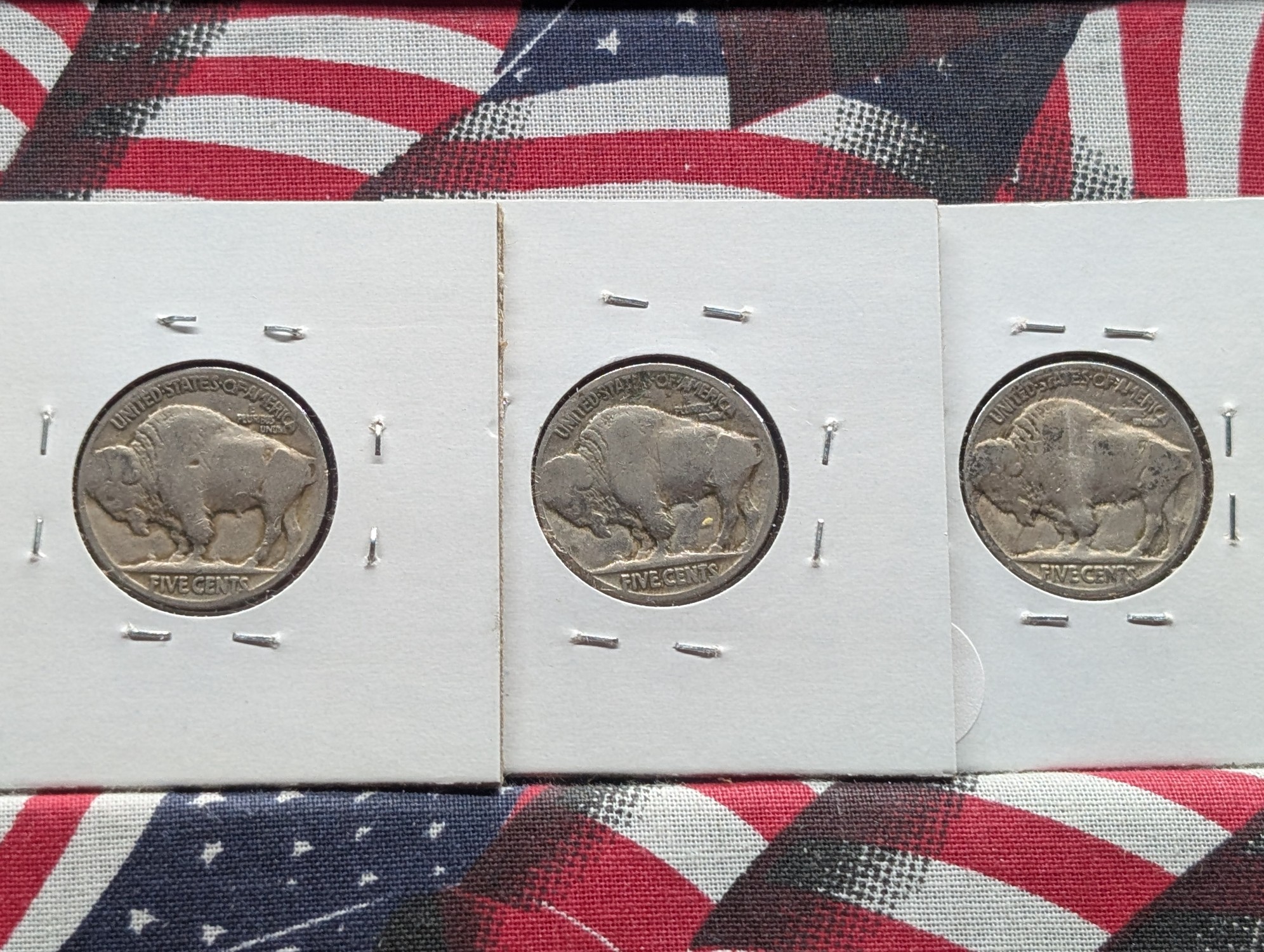 1920-P, 1923-P, & 1924-P Indian Head Buffalo Nickels