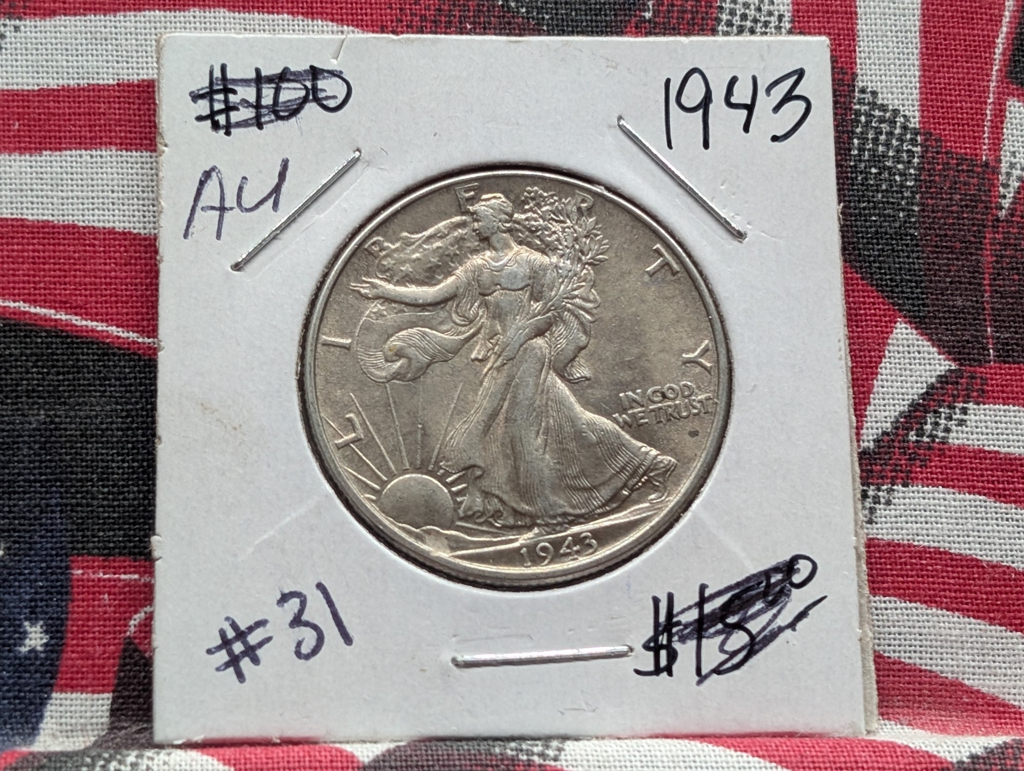 1943-P Walking Liberty 90% Silver Half Dollar