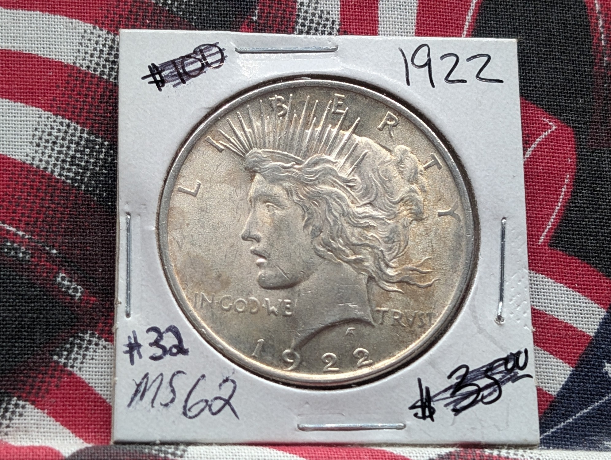 1922-P Peace 90% Silver Dollar