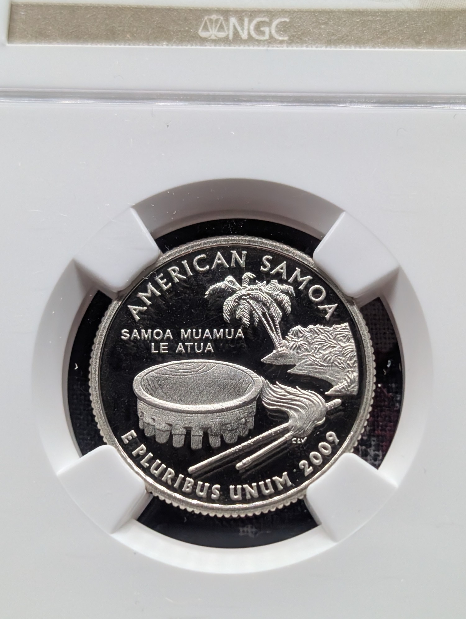 (5) 2009-S Clad Territorial Quarters, Guam, American Samoa, Puerto Rico, Northern Marianas and U.S. Virgin Island, All NGC PF 69 Ultra Cameo