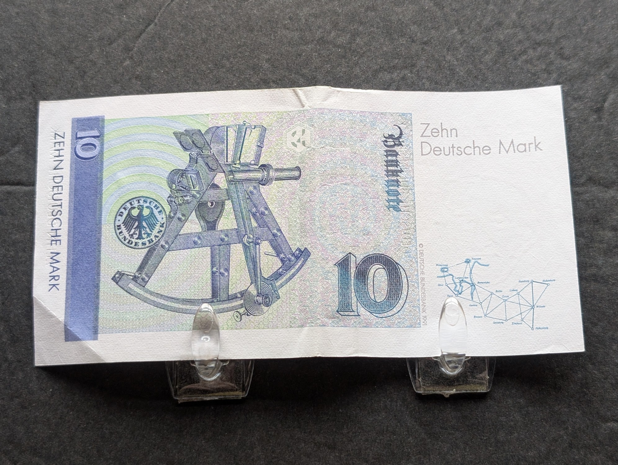 (5) 1991-1996 German Deutsche Mark Banknotes issued in Germany - Includes 10, 20, and 50 DM Denominations