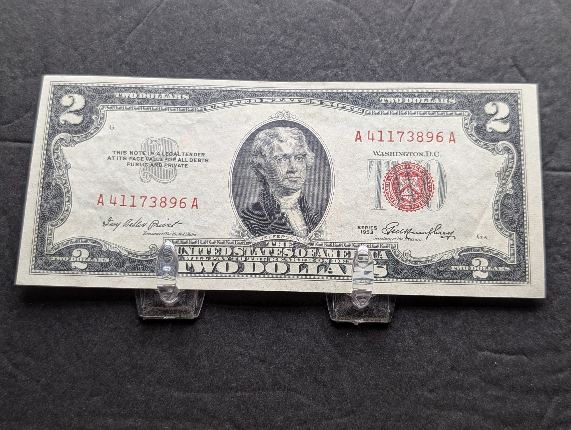 (6) 1953 US $2 United States Notes - Red Seals