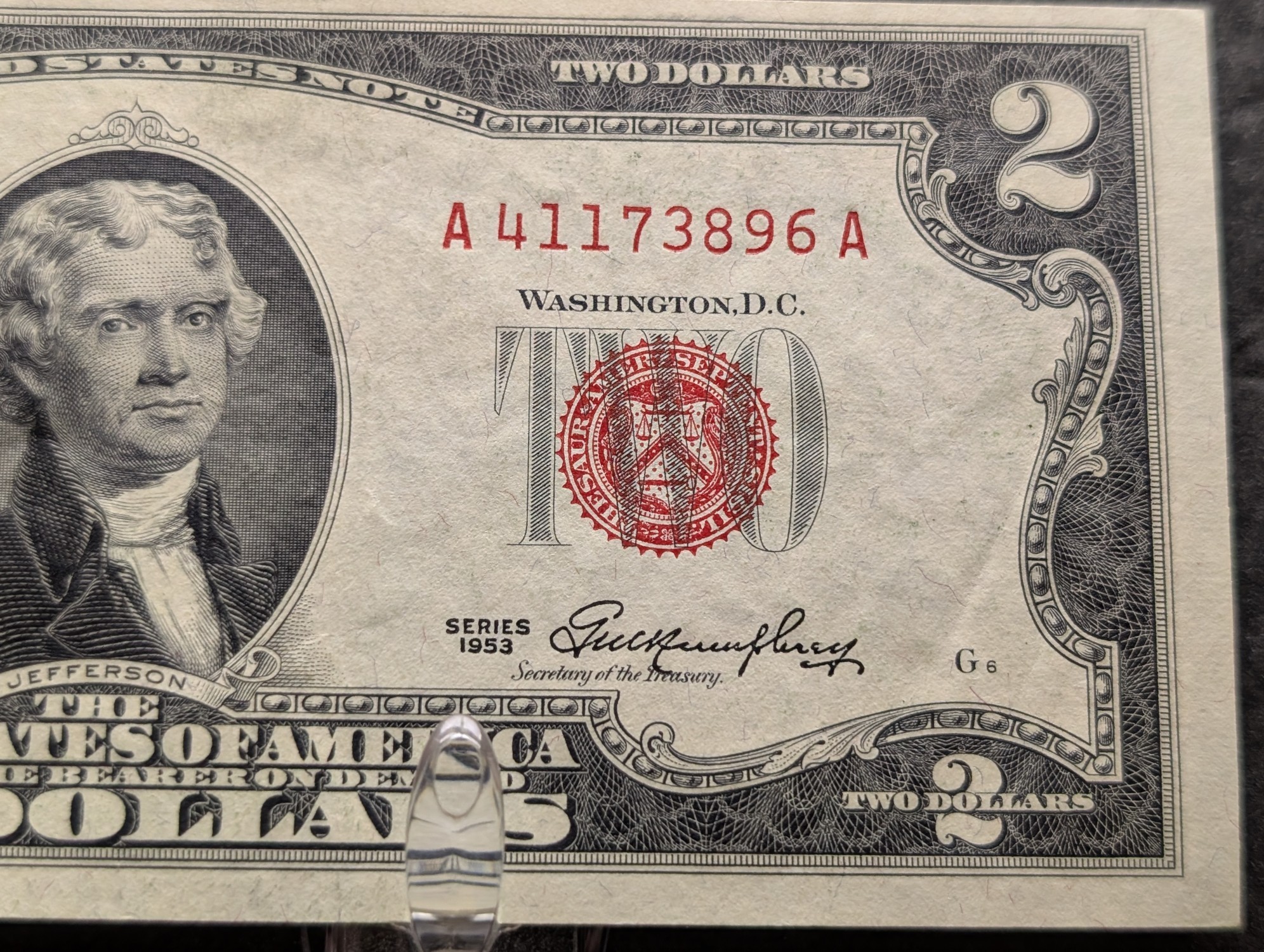 (6) 1953 US $2 United States Notes - Red Seals