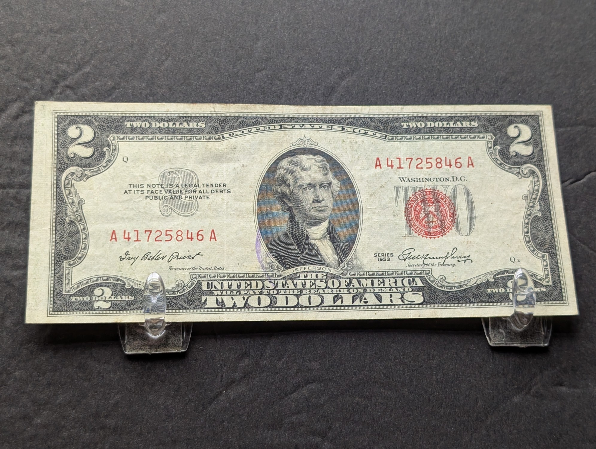 (6) 1953 US $2 United States Notes - Red Seals