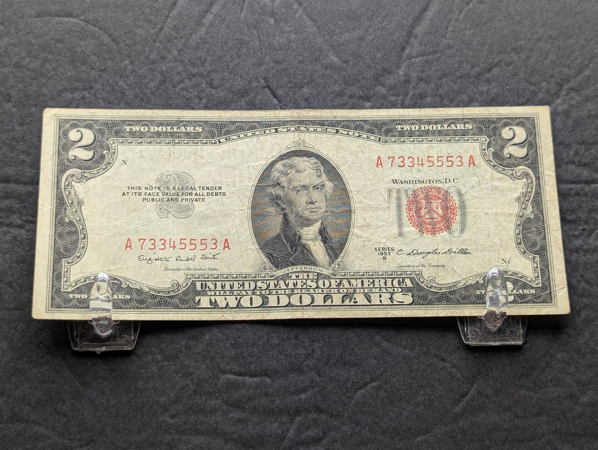 1953 B Series $2 Red Seal Note