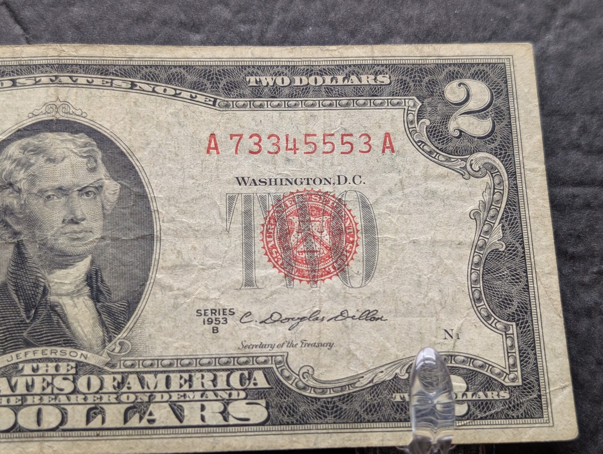 1953 B Series $2 Red Seal Note