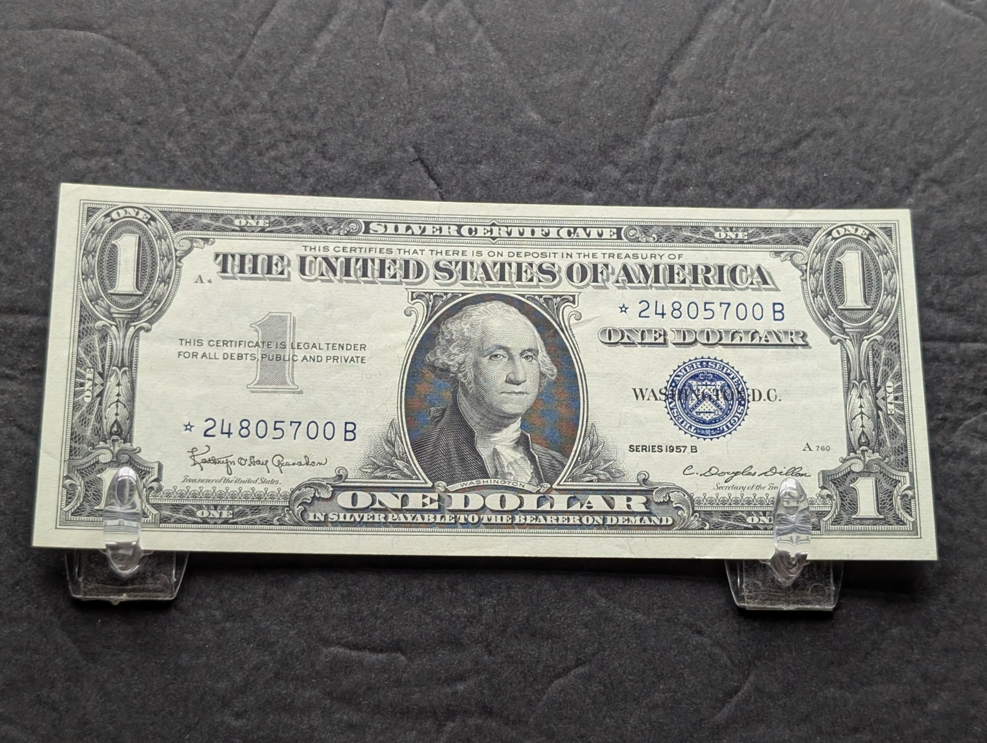 1957 B US $1 Silver Certificate Star Note