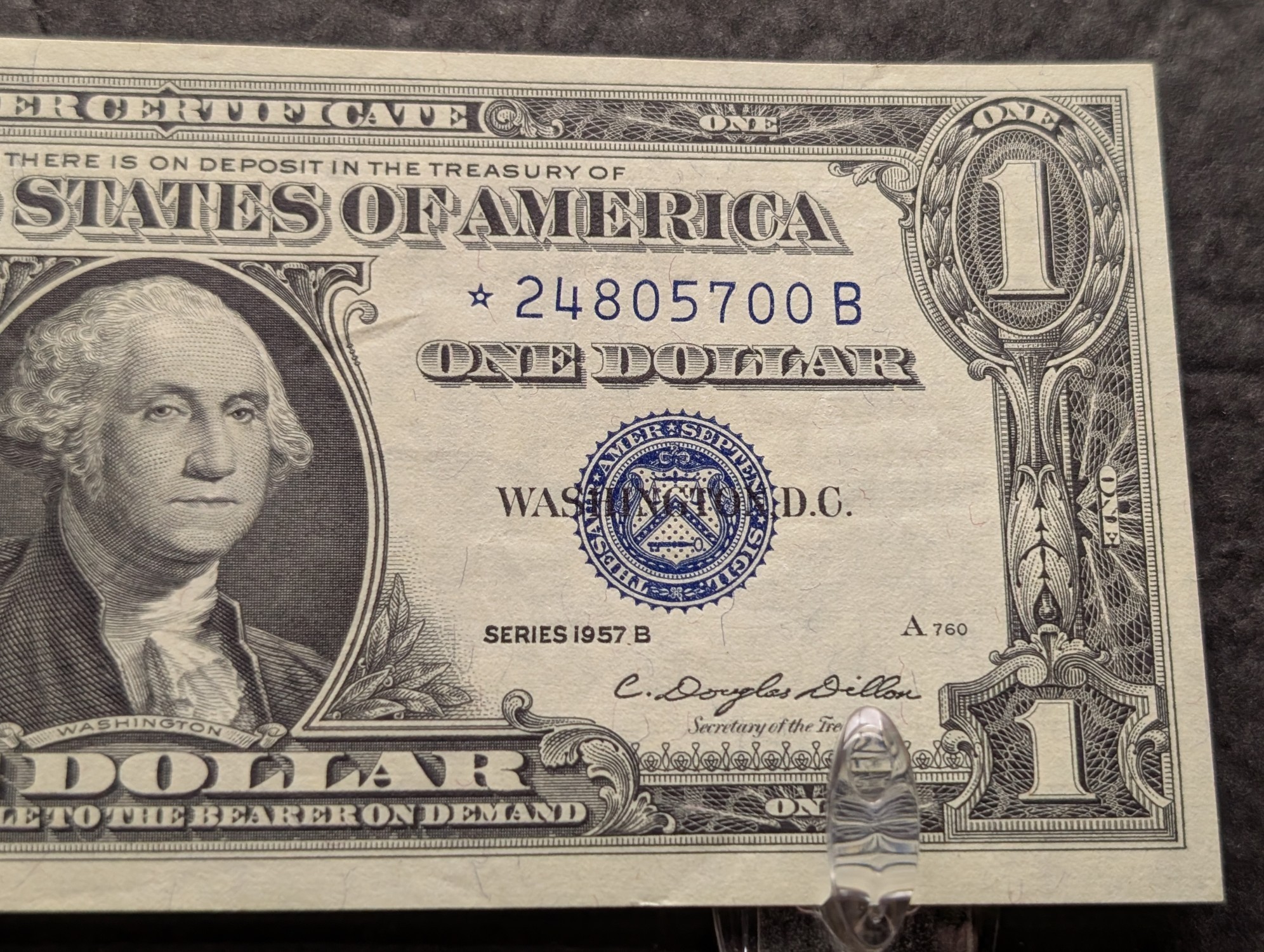 1957 B US $1 Silver Certificate Star Note