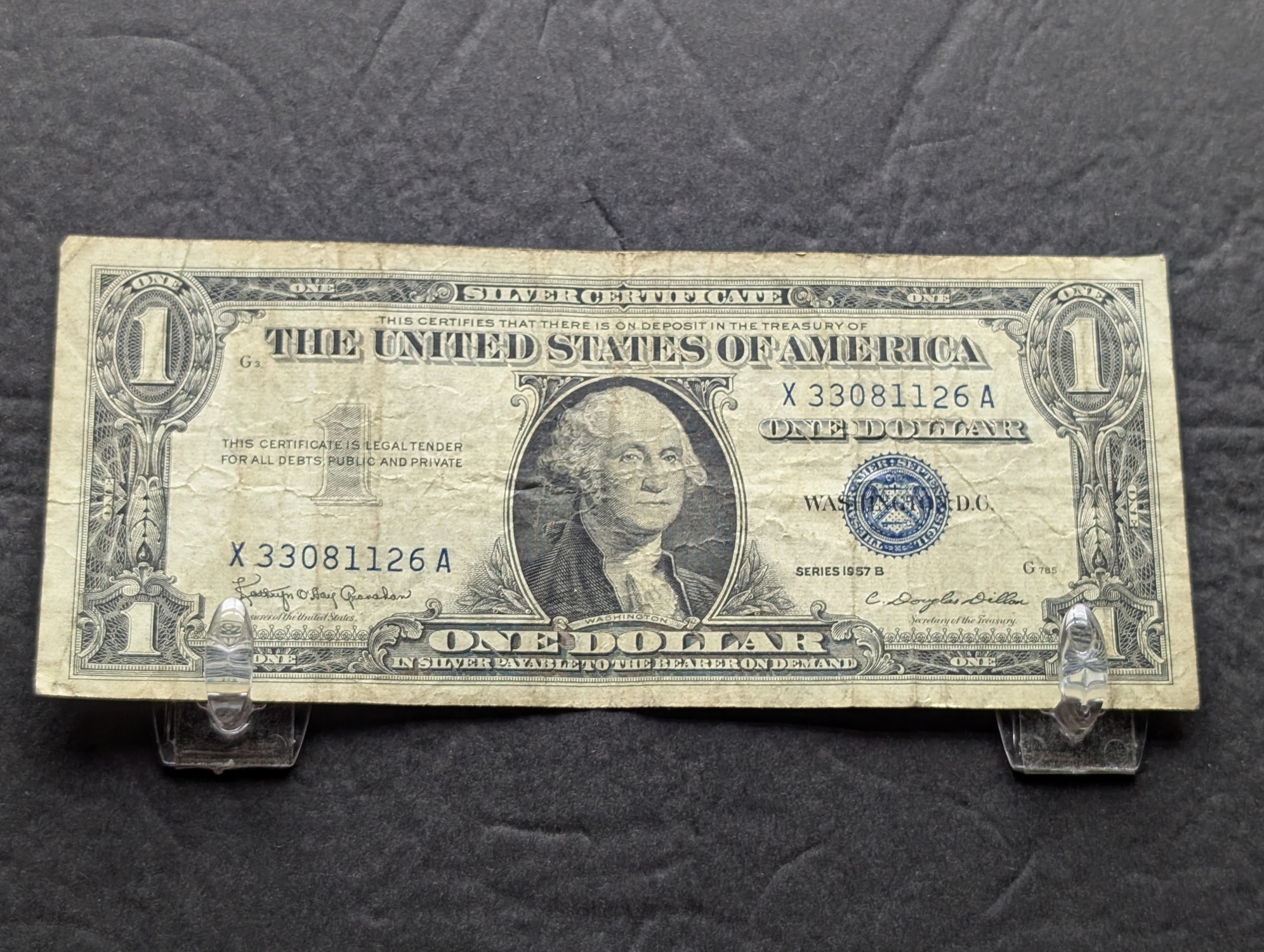 (2) 1957-B US $1 Silver Certificates