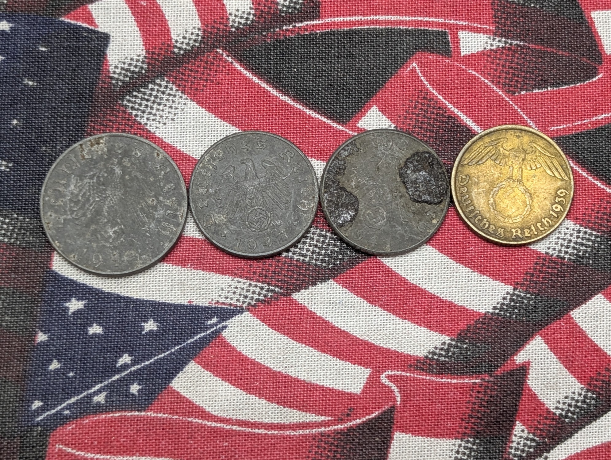 (10) 1939-1944 German Wartime 5 and 10 Reichspfennig Coins
