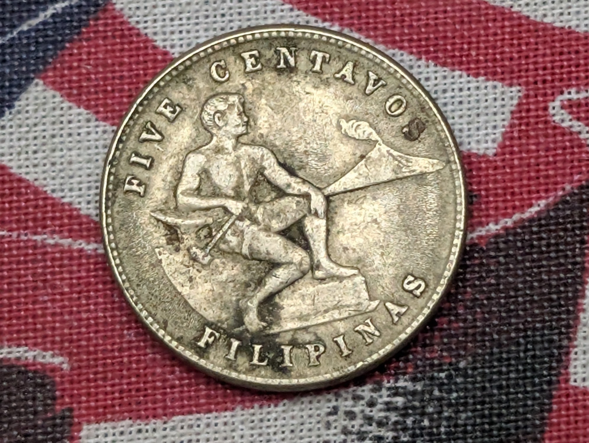 1917-S, 1938, 1944 Wartime & 1963 Philippines Centavo and Five Centavos