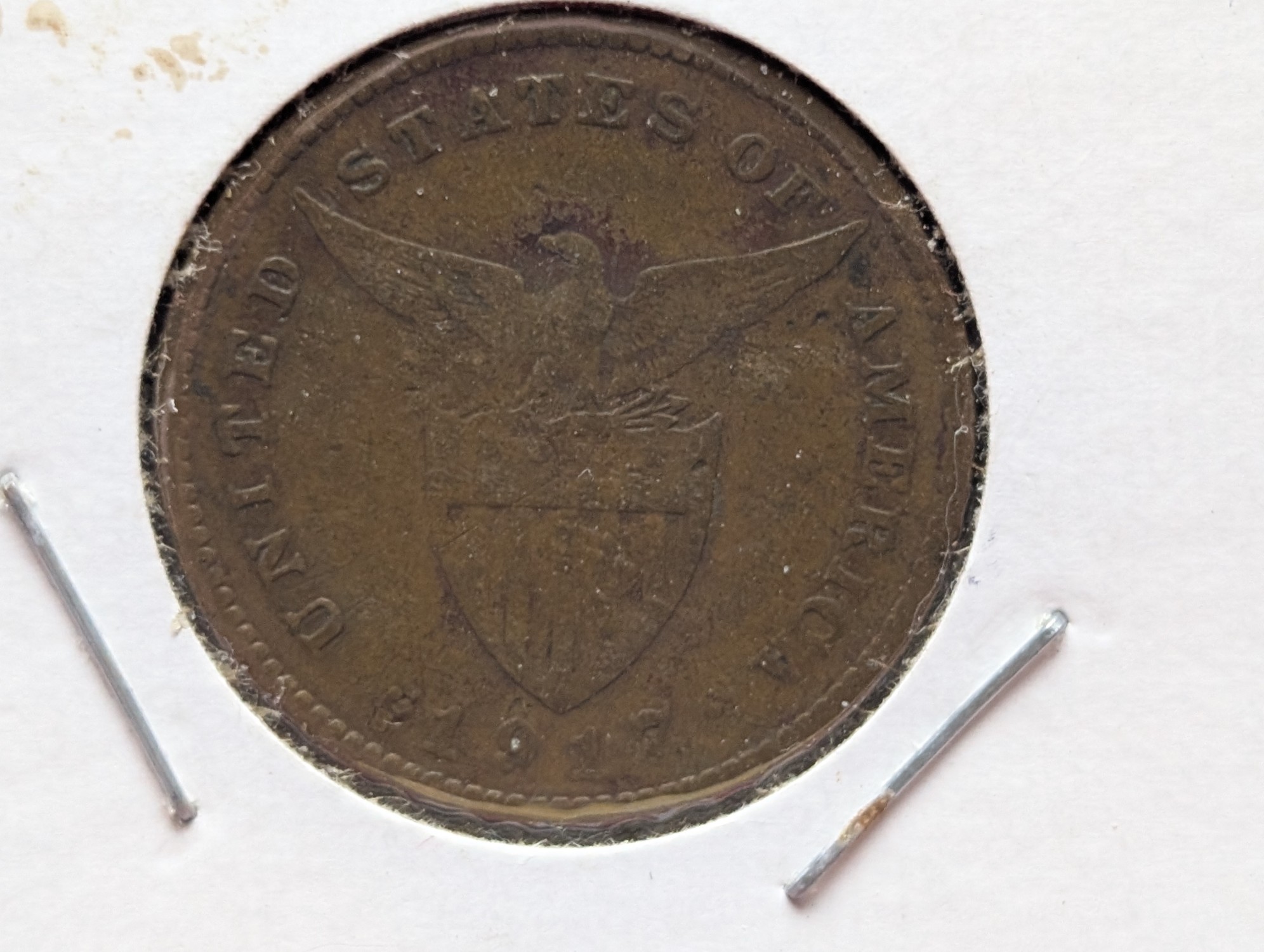 1917-S, 1938, 1944 Wartime & 1963 Philippines Centavo and Five Centavos