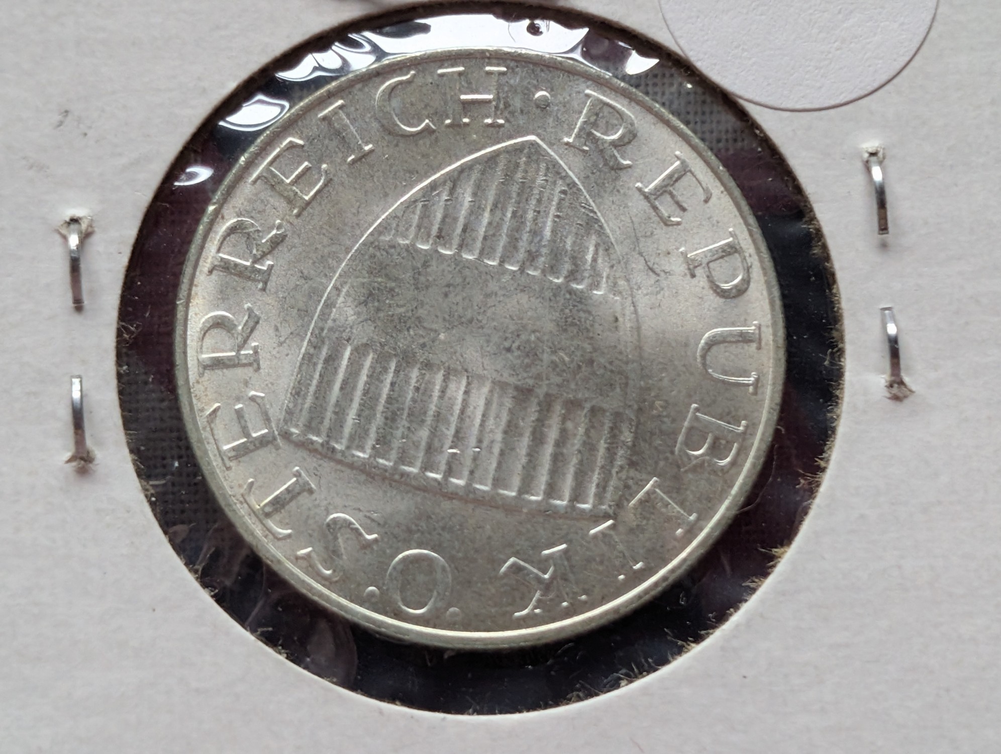 1968 Austria 10 Schilling, .640 Fine Silver, KM-2882