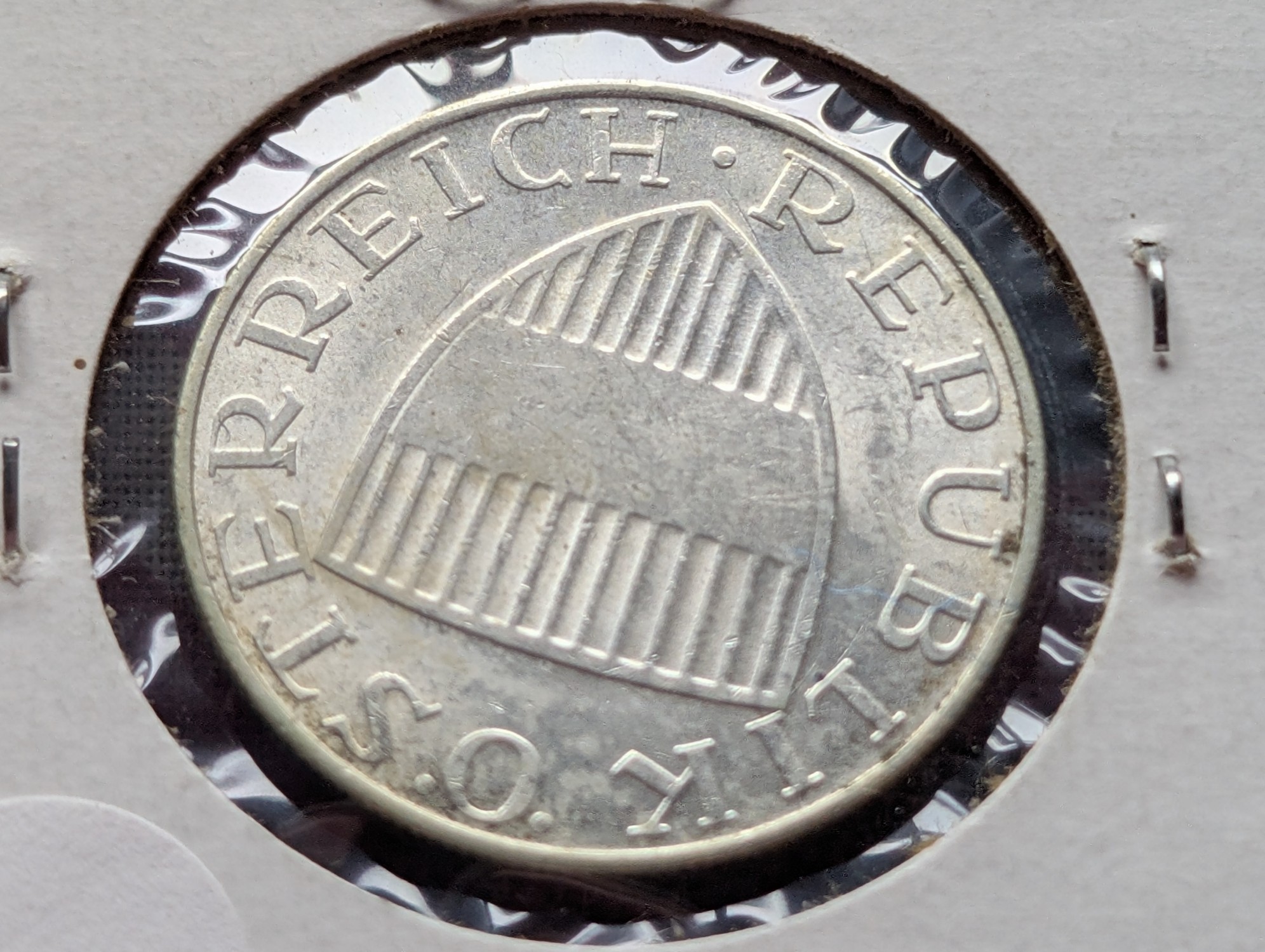 1972 Austria 10 Schilling, .640 Silver, KM# 2882, XF - 7.5 Grams