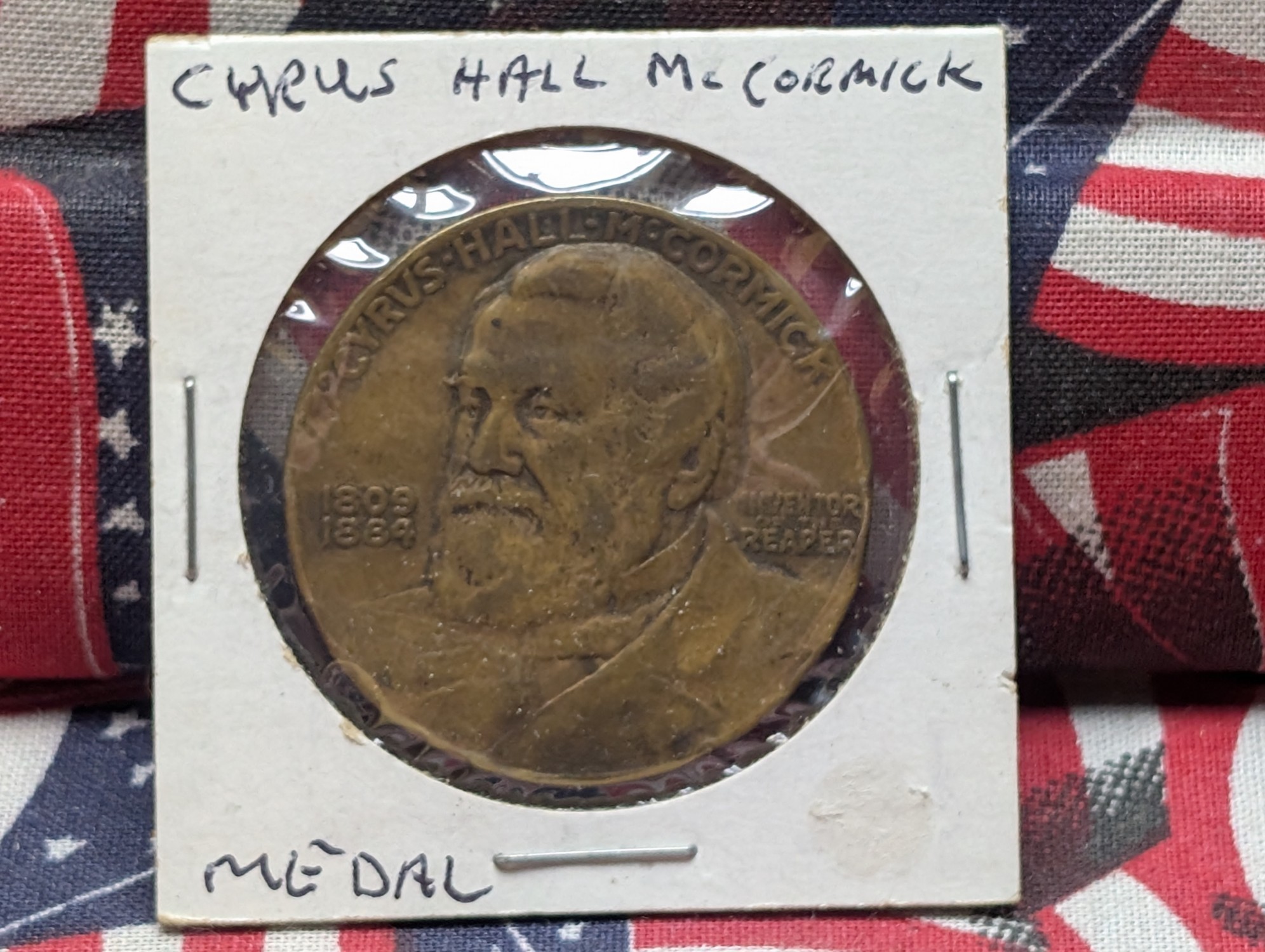 1931 U.S. Cyrus Hall McCormick Centennial of the Reaper Bronze Medal