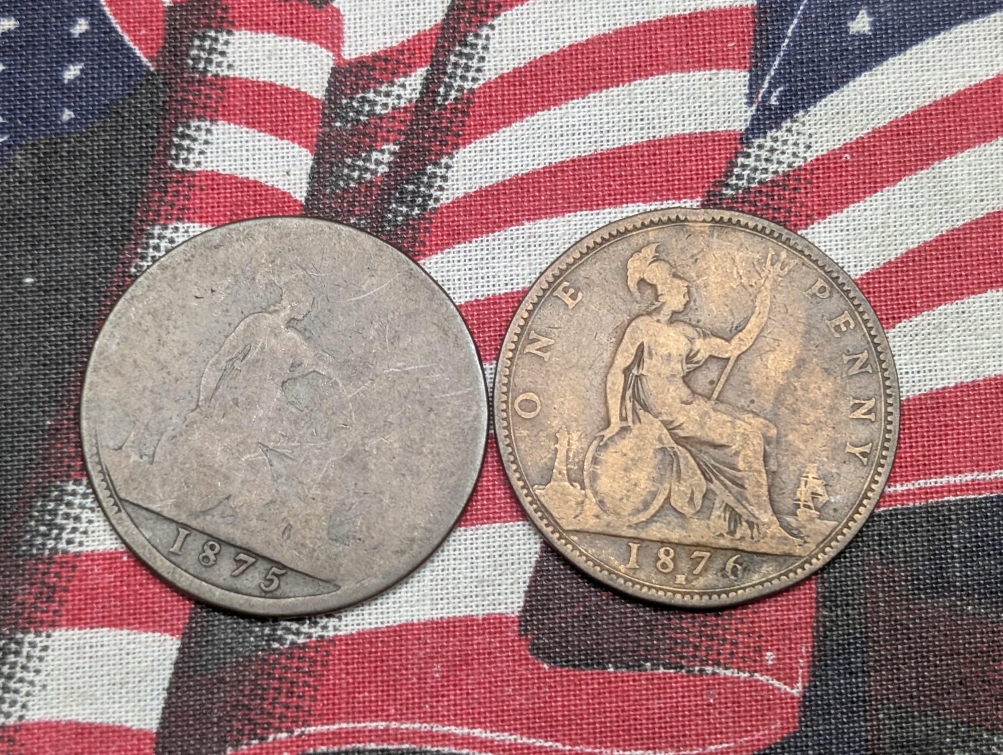 1875, 1876, 1897, 1898, & 1900 United Kingdom Large Cents