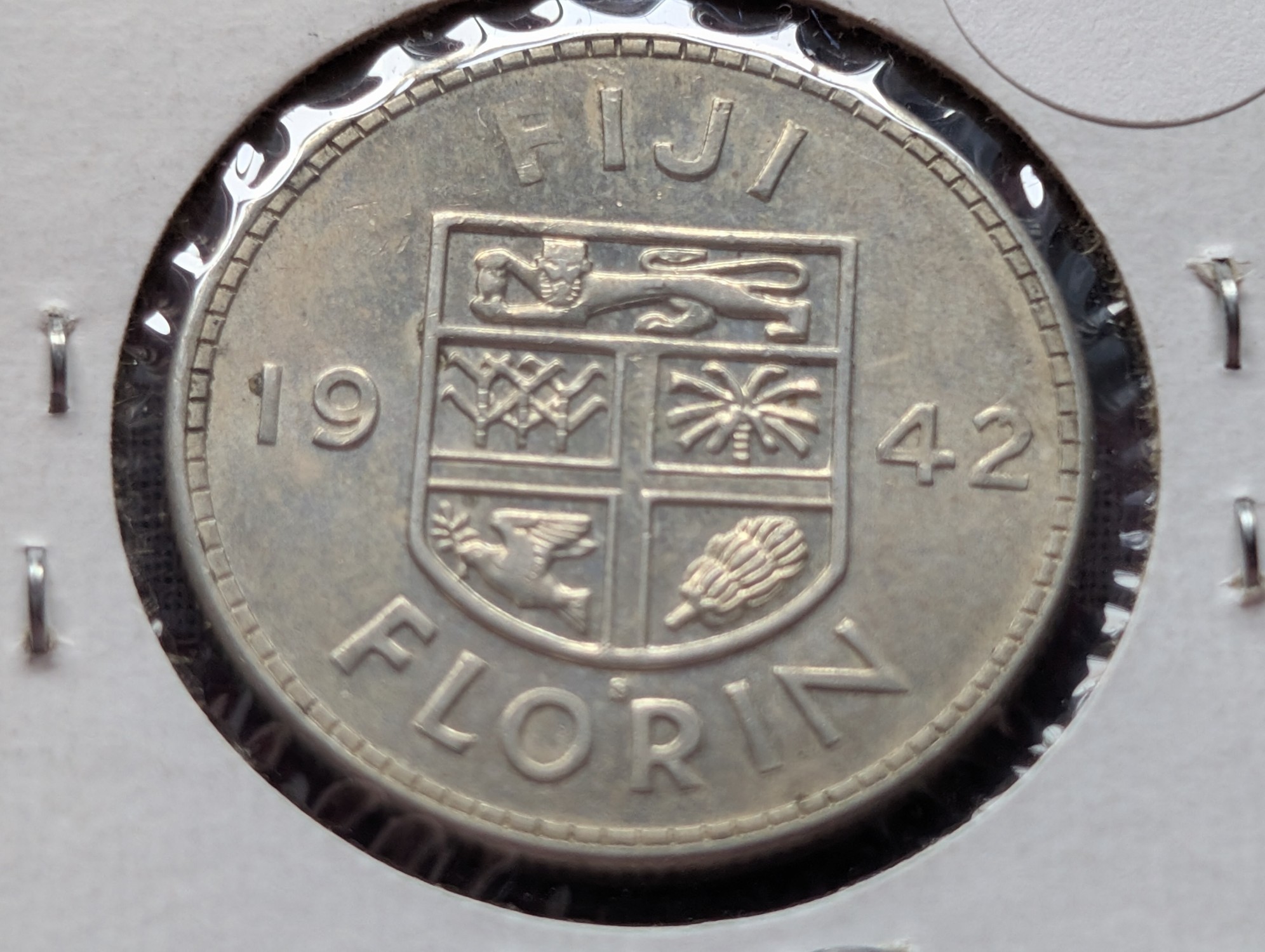 1942-S Fiji Island Wartime Florin, .900 Fine Silver, KM-13a