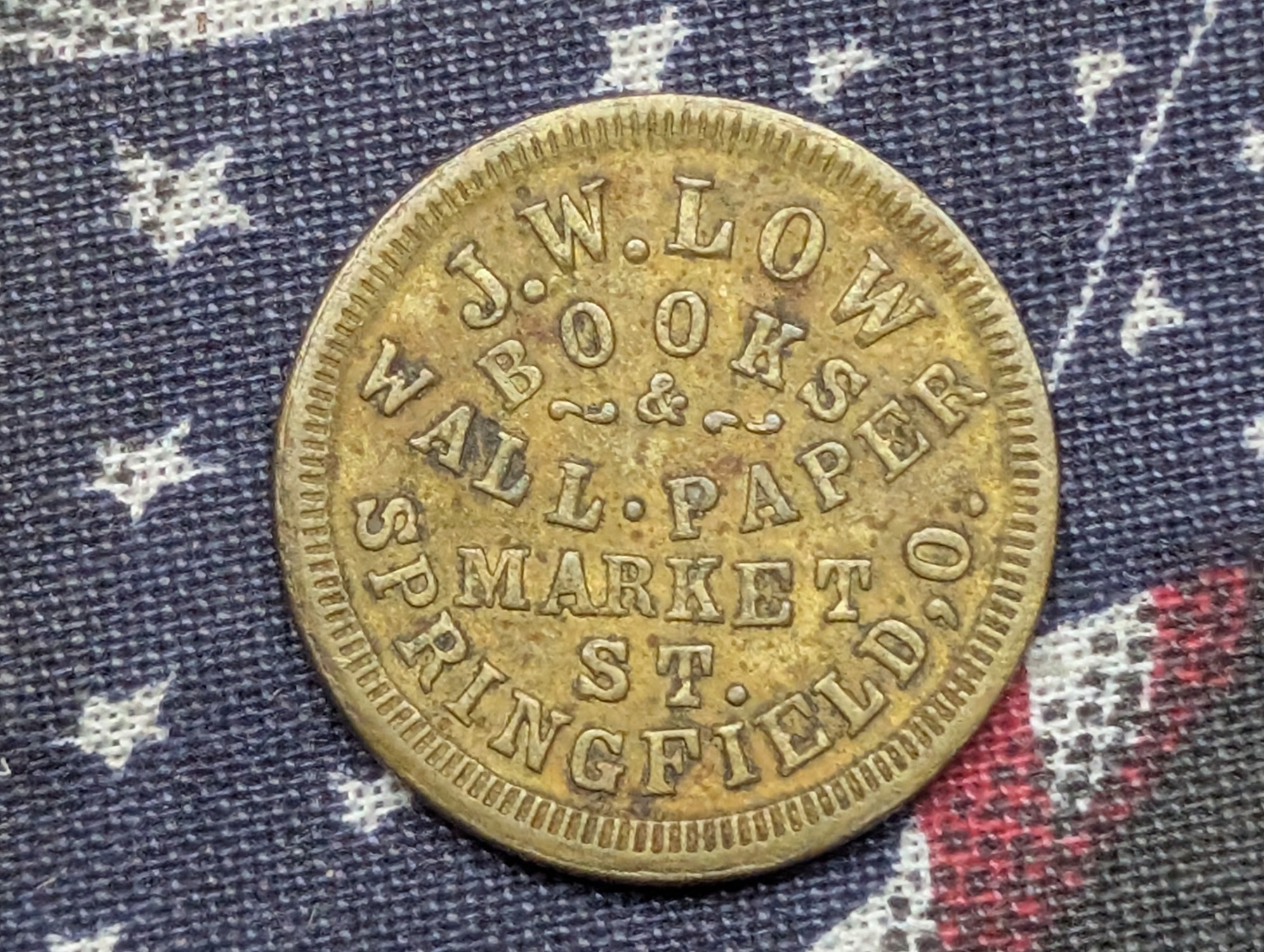 1863 U.S. J.W. Low Civil War Merchant Token
