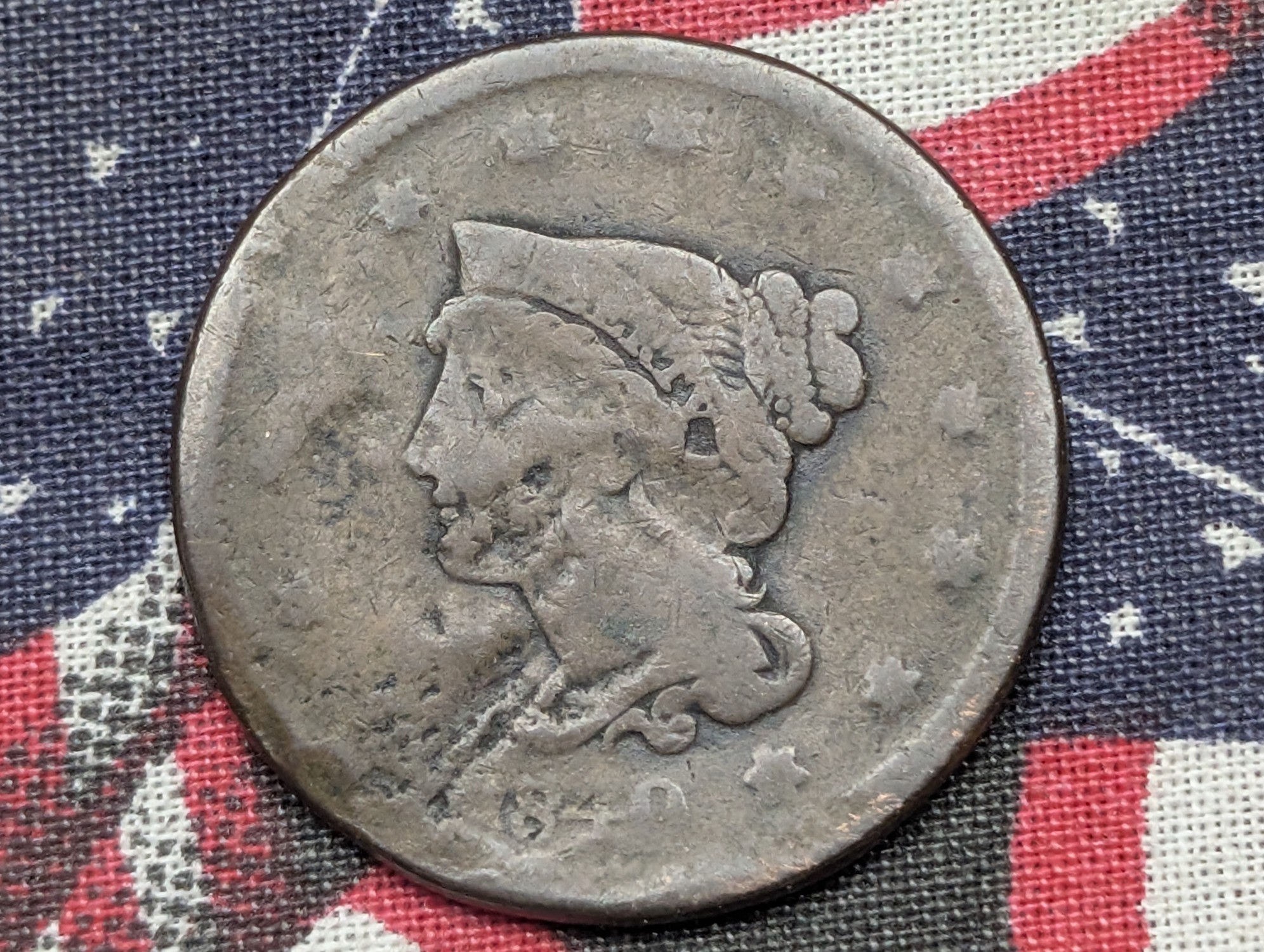 1840 U.S. Braided Hair Large Cent