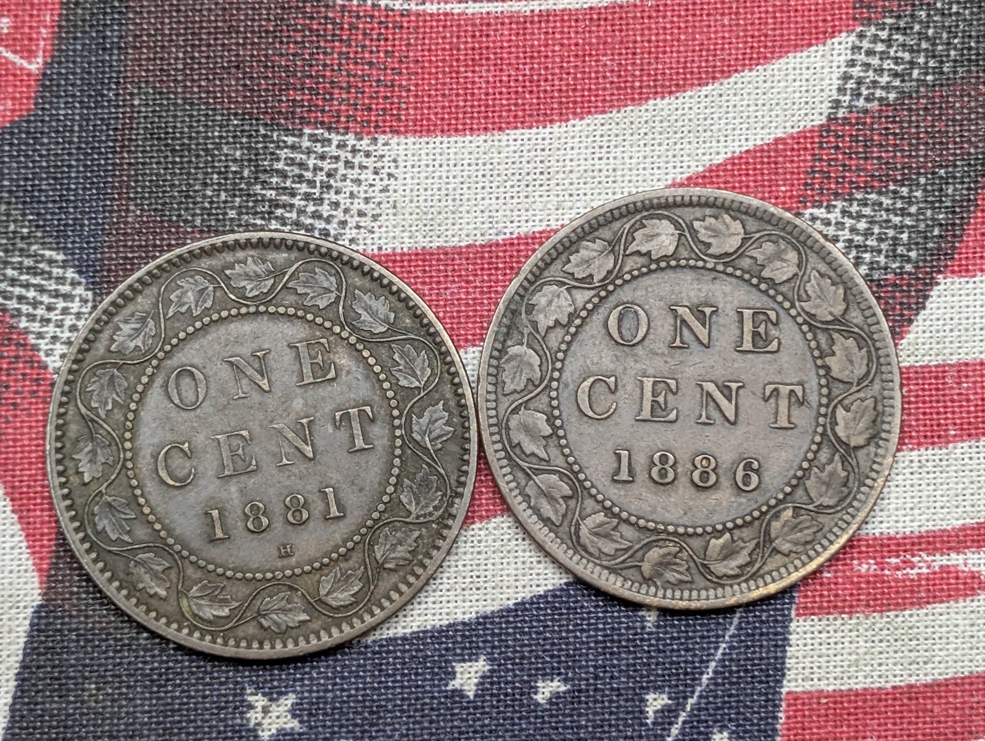 1881-H, 1886 & 1887 Canada Large Cents