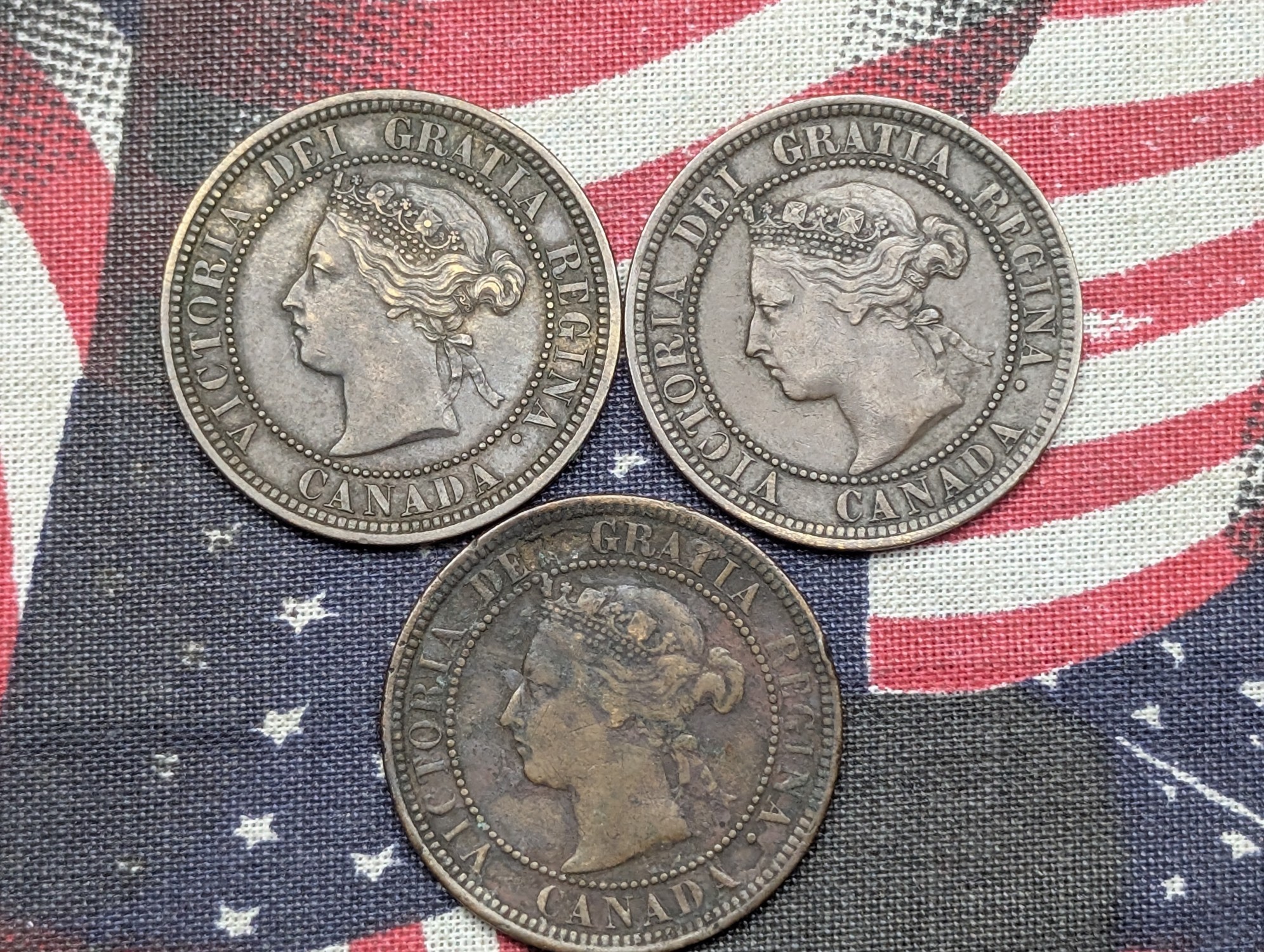 1881-H, 1886 & 1887 Canada Large Cents