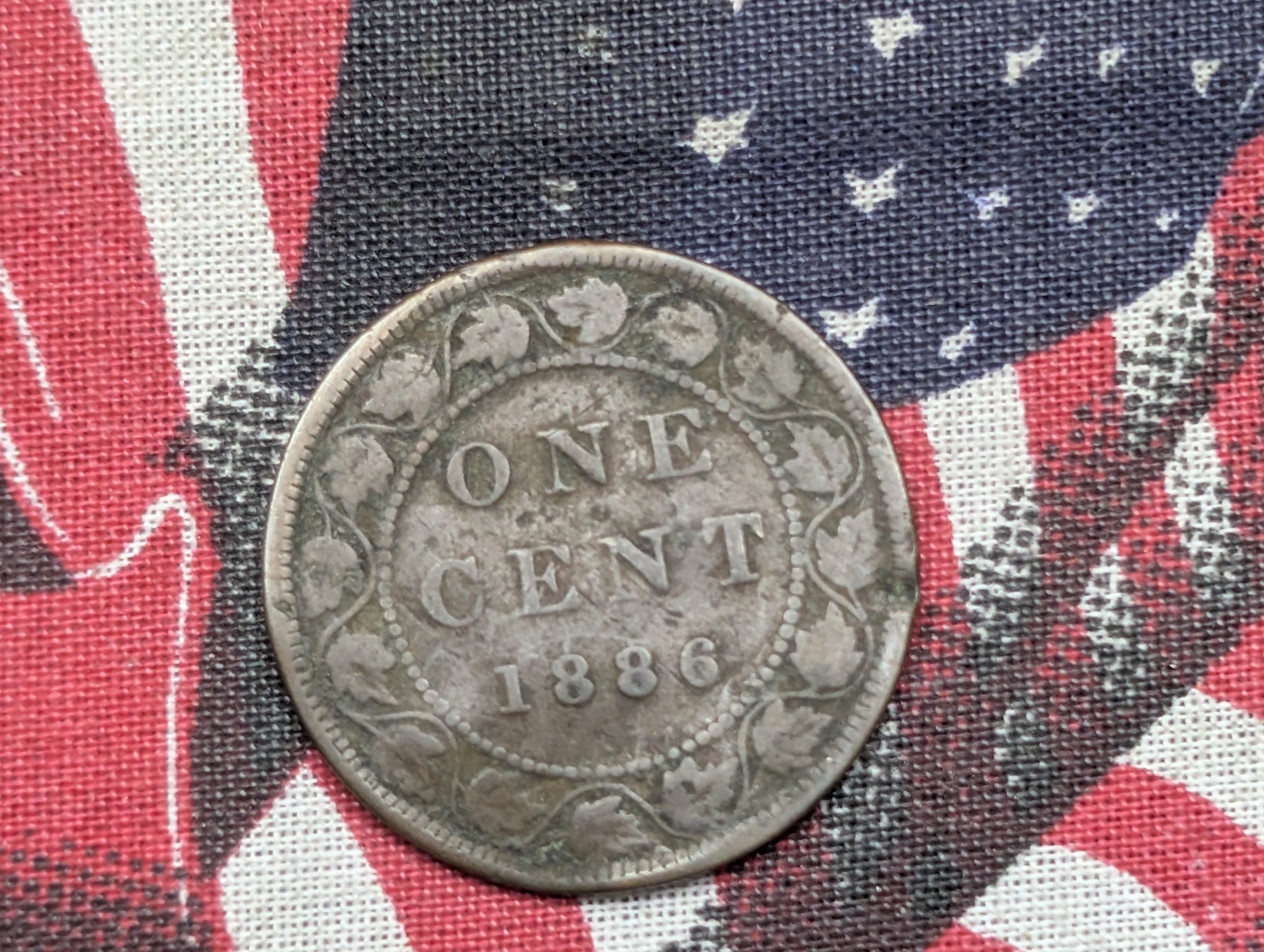 1859, 1876-H, and 1886 Canada Large Cents