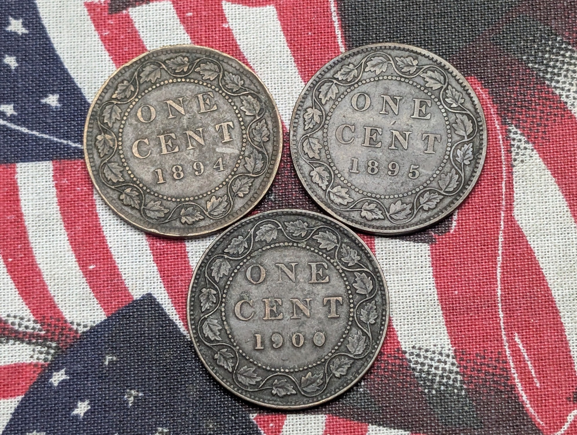 1894, 1895 & 1900 Canada Large Cents, KM-7