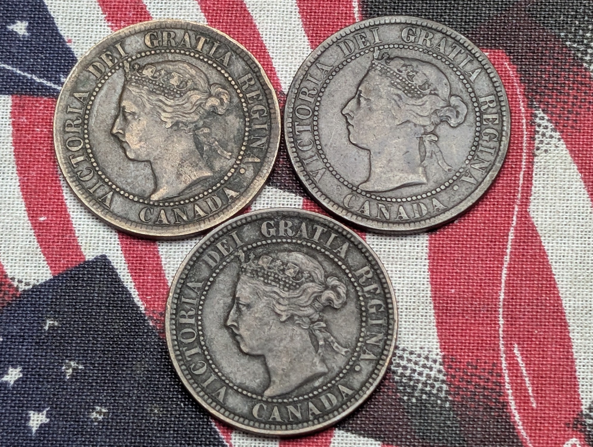 1894, 1895 & 1900 Canada Large Cents, KM-7