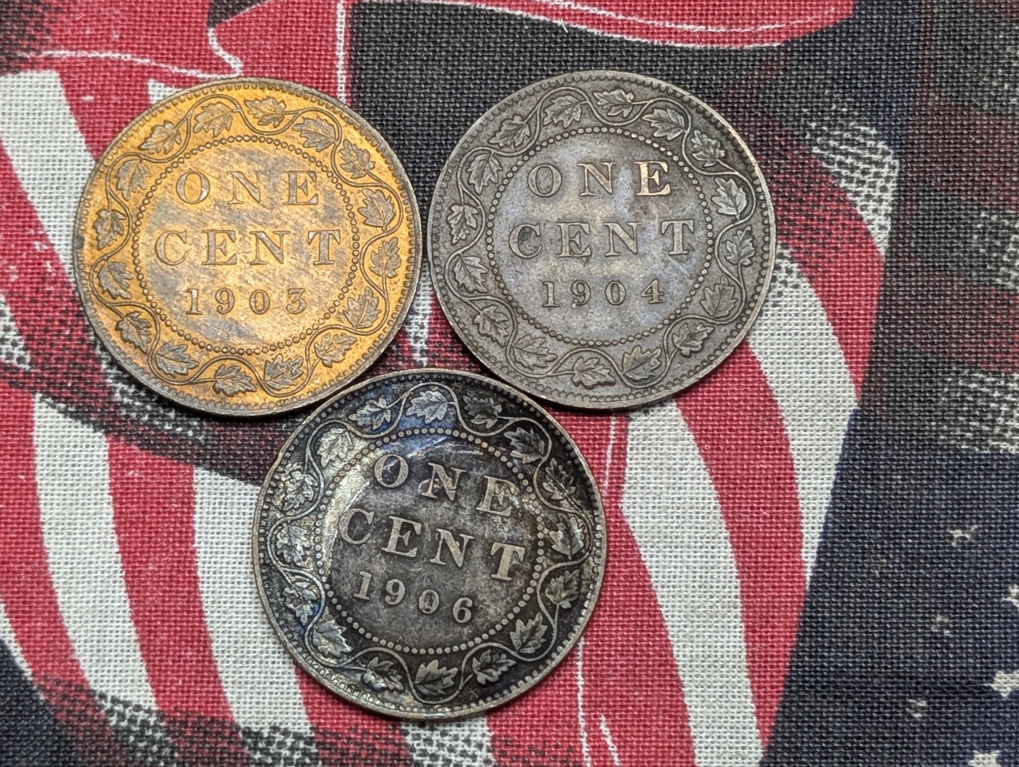 1903, 1904, and 1906 Canada Large Cents