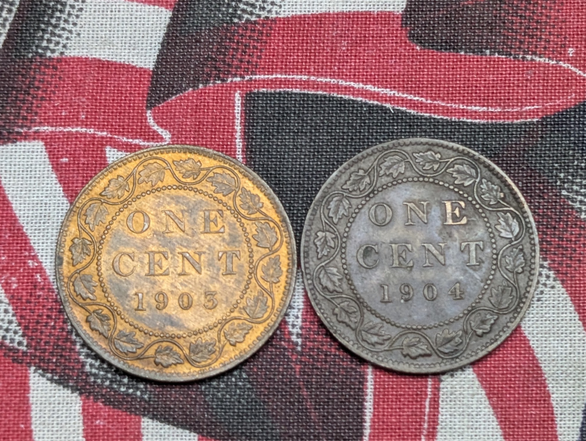 1903, 1904, and 1906 Canada Large Cents