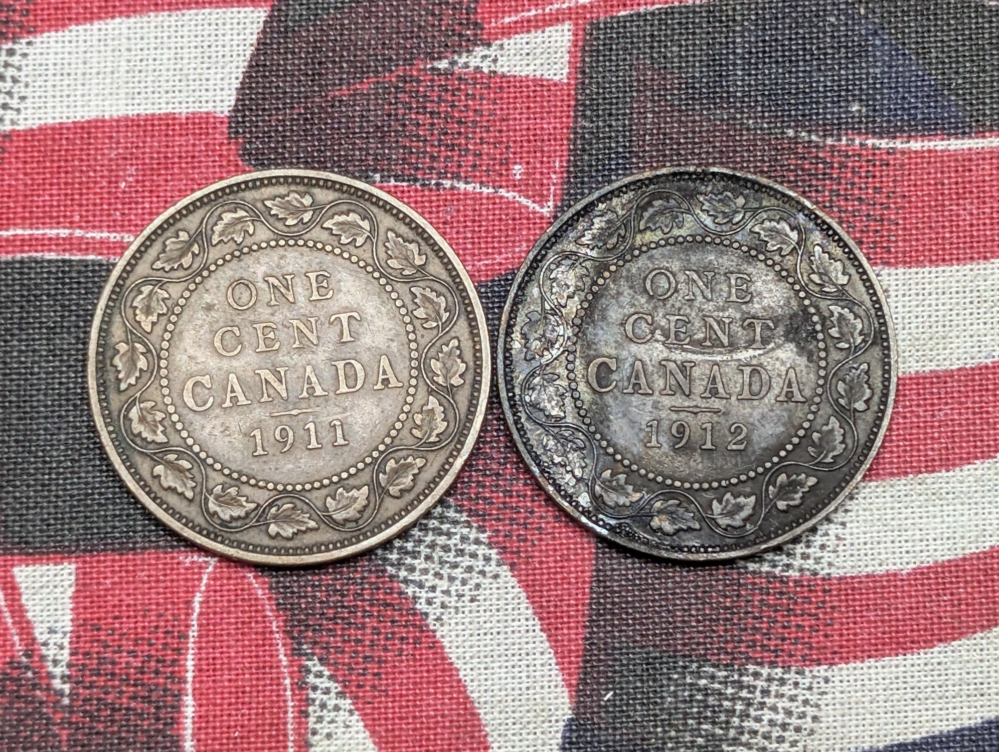 1911, 1912 & 1918 Canada Large Cents