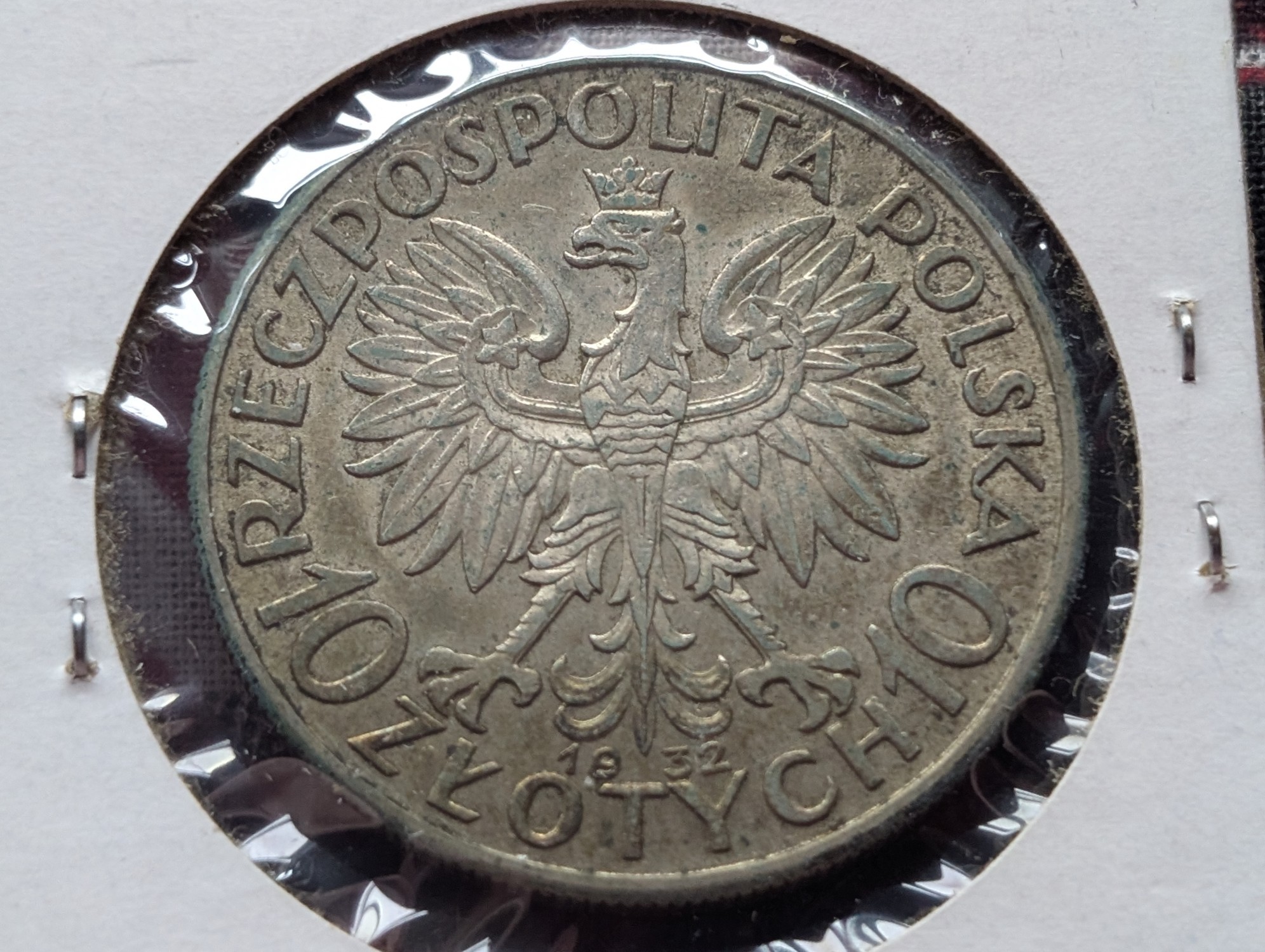 1932 Poland 10 Zlotych & 2 Zlote, .750 Silver, Y#20 & Y#22