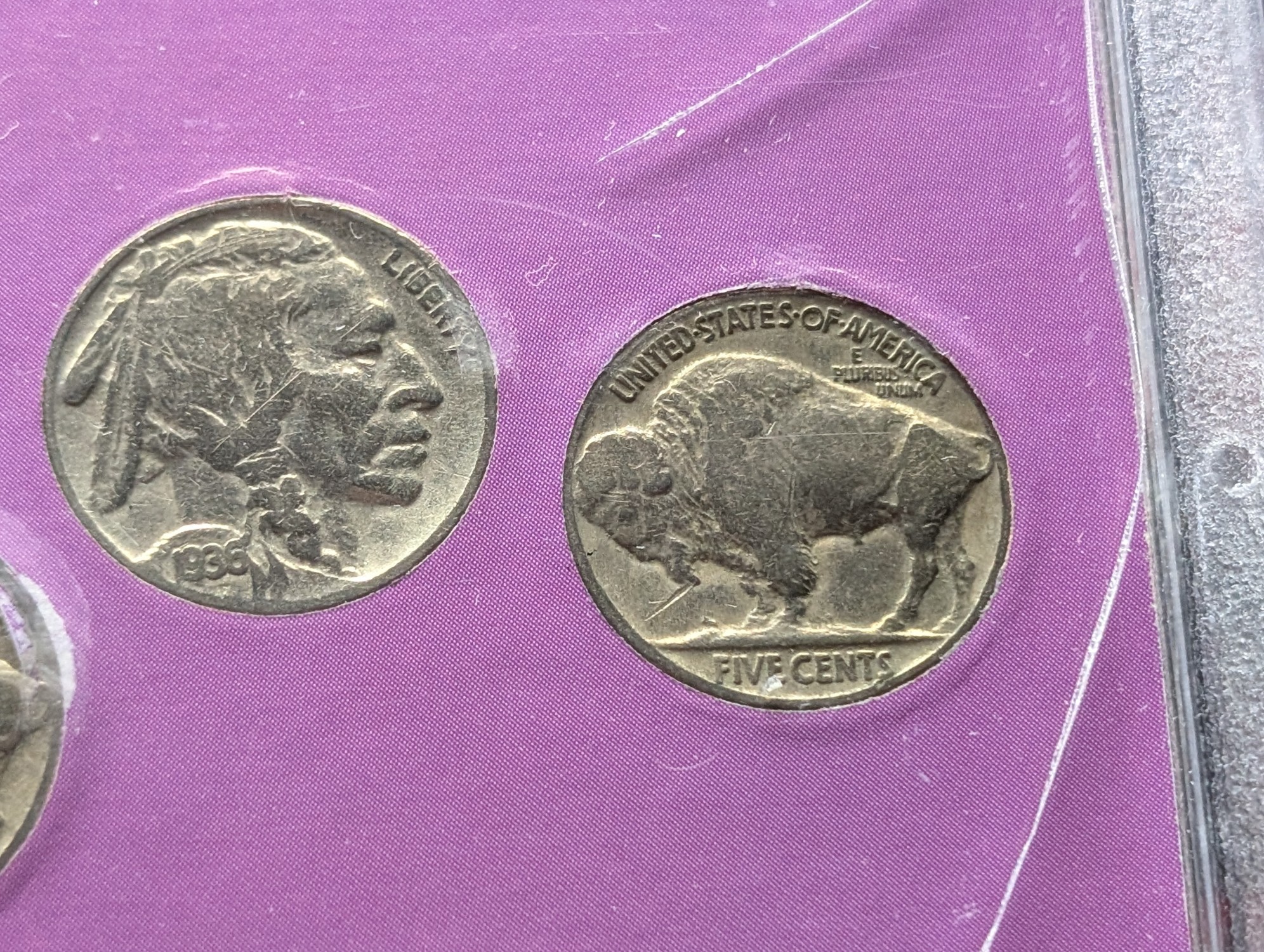 (6) Indian Head Buffalo Nickels In The Wild West Coin Collection Set - Home on The Range in Display
