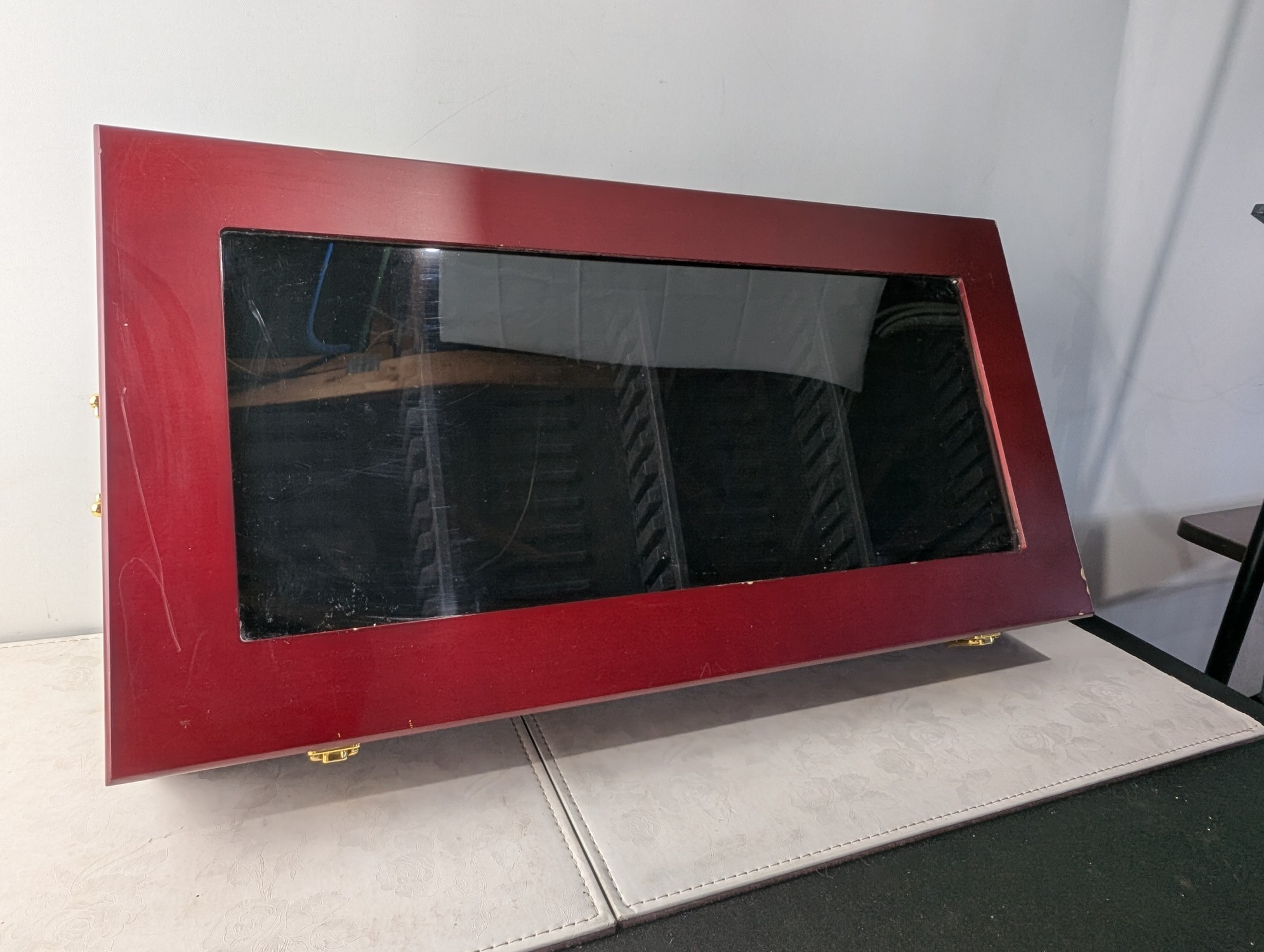 *EMPTY* Wooden Display Case for The Statehoods & The ATB National Park Quarters 4-Coin Sets - No Coins!!