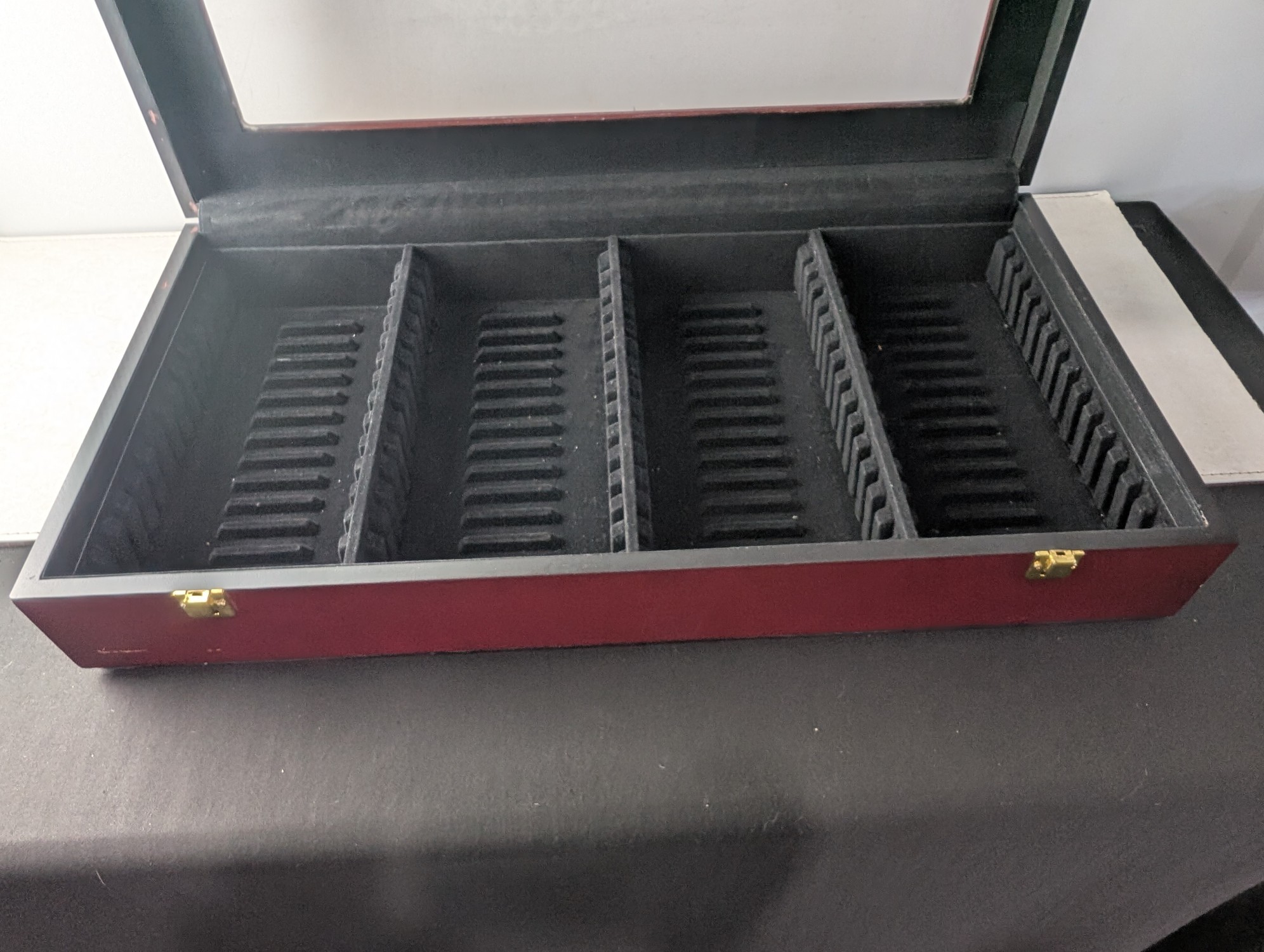 *EMPTY* Wooden Display Case for The Statehoods & The ATB National Park Quarters 4-Coin Sets - No Coins!!