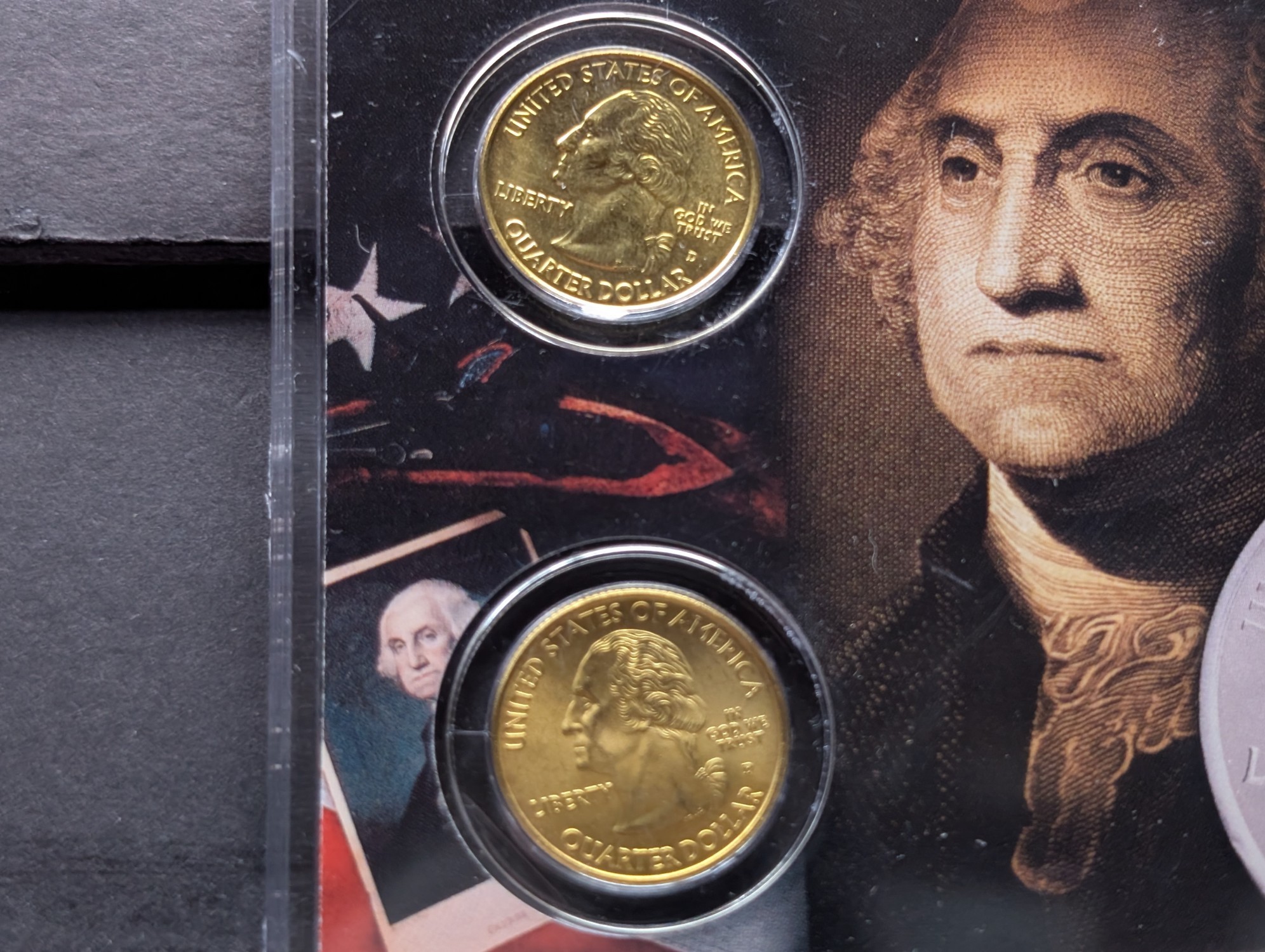 Gold (LAYERED) P&D Mint 2009 Northern Mariana Islands U.S. Territory & 2019 American Memorial Park National Historic Quarter 4-Coin Collecti