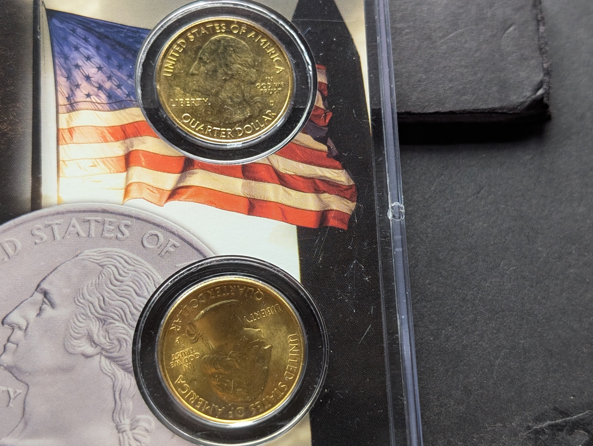 Gold (LAYERED) P&D Mint 2009 Northern Mariana Islands U.S. Territory & 2019 American Memorial Park National Historic Quarter 4-Coin Collecti