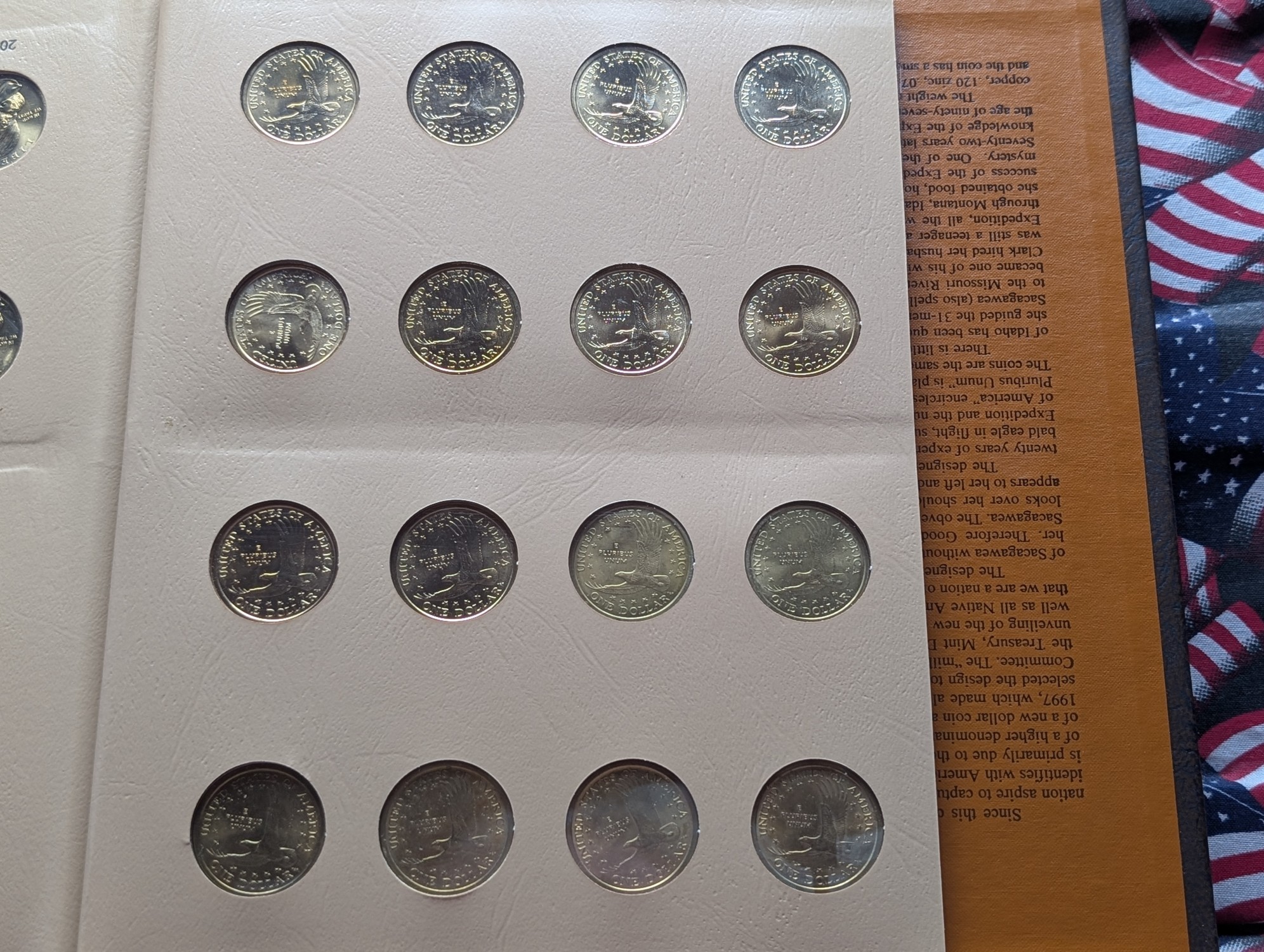 Partial 2001-2014 Sacagawea Native American Dollar Collection in Dansco Album (Almost Complete - Missing 2015), Thirty Coins Total