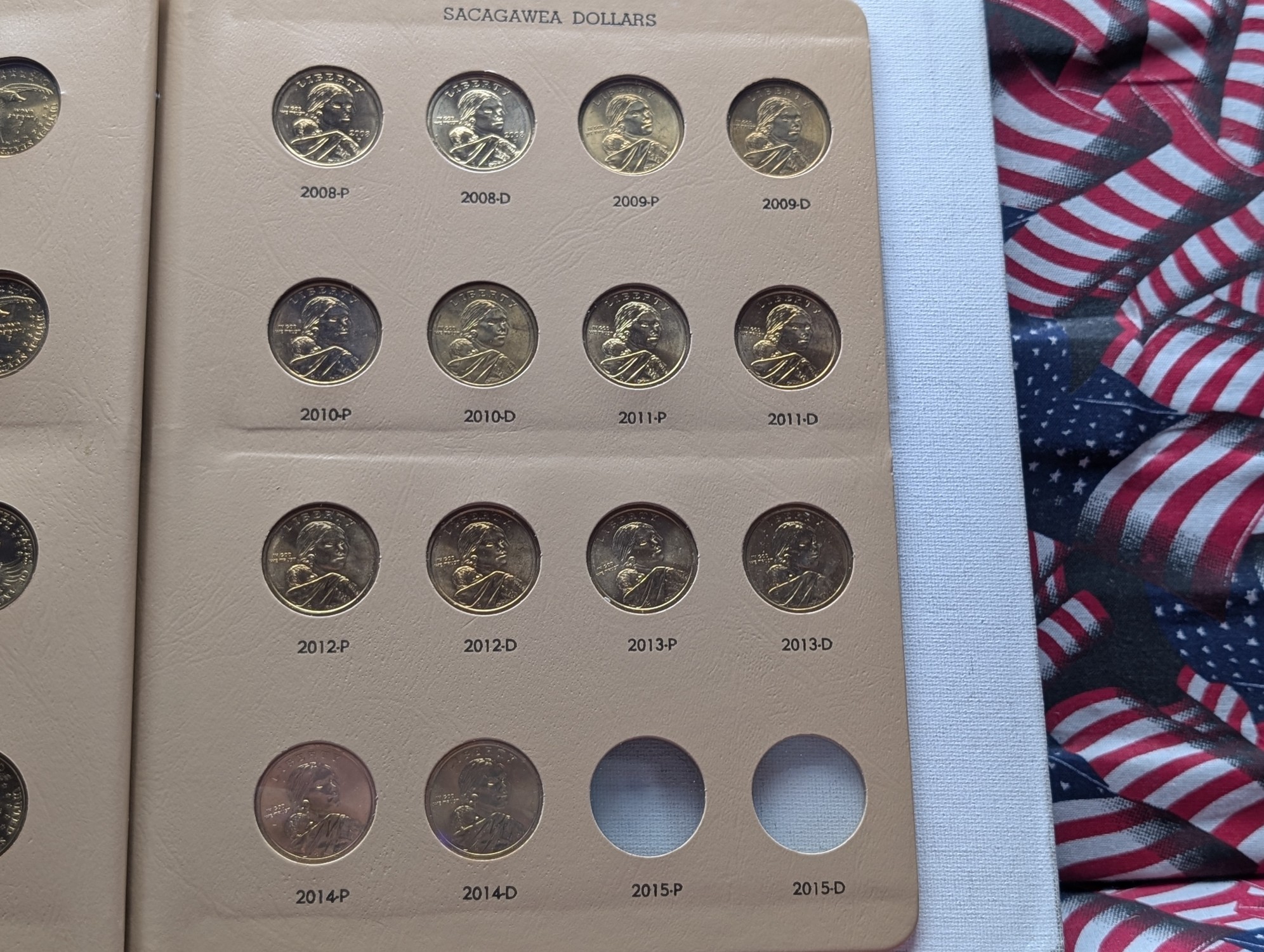 Partial 2001-2014 Sacagawea Native American Dollar Collection in Dansco Album (Almost Complete - Missing 2015), Thirty Coins Total