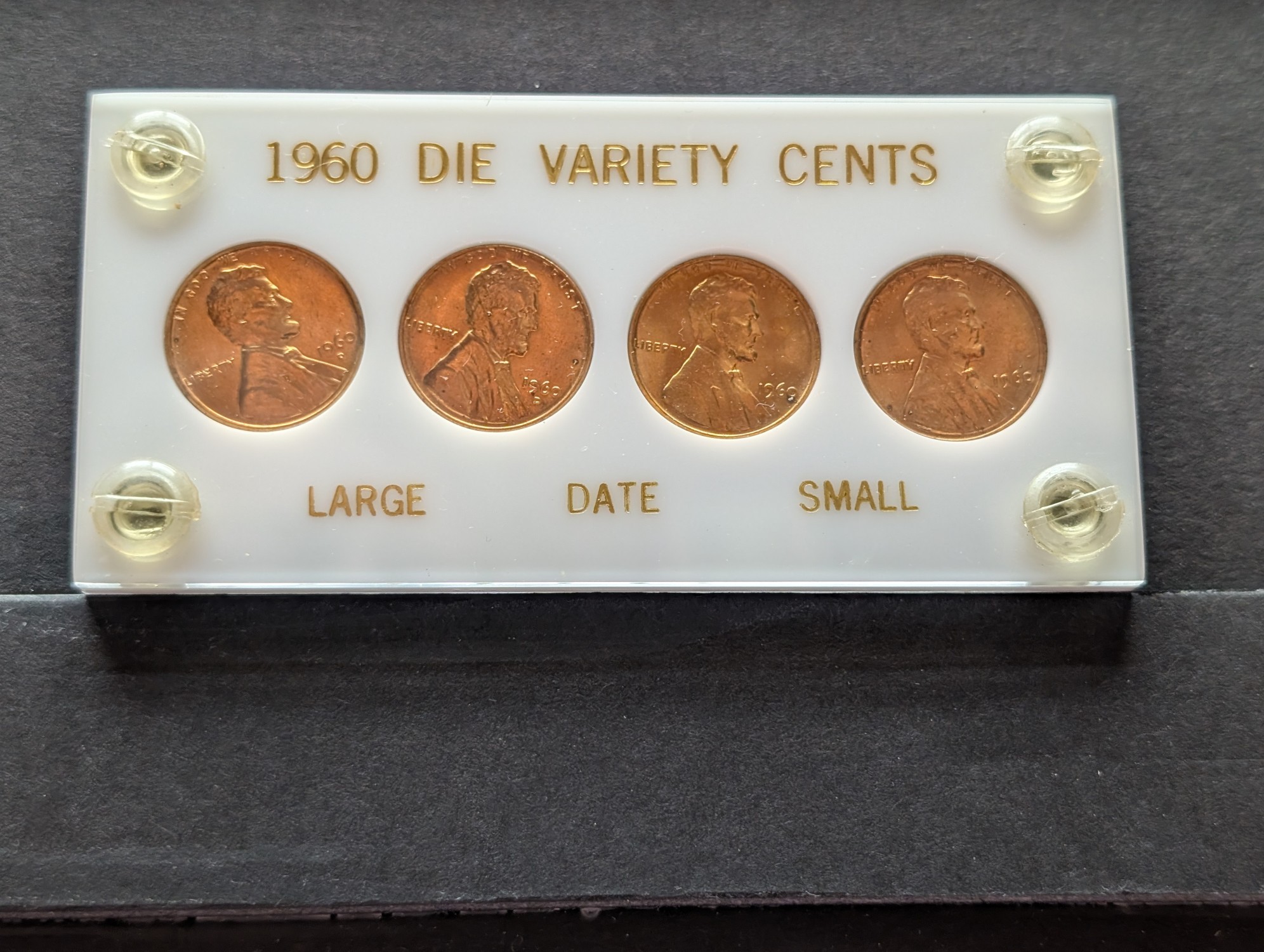 1960 Die Variety Lincoln Cent Collection in Capitol Case & Protective Pouch - BU Condition!!