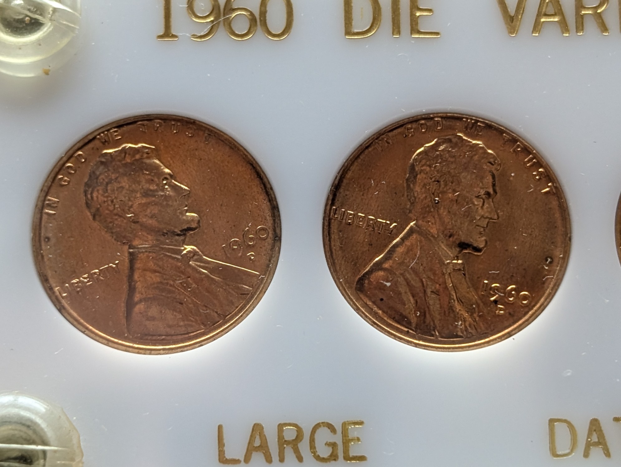 1960 Die Variety Lincoln Cent Collection in Capitol Case & Protective Pouch - BU Condition!!