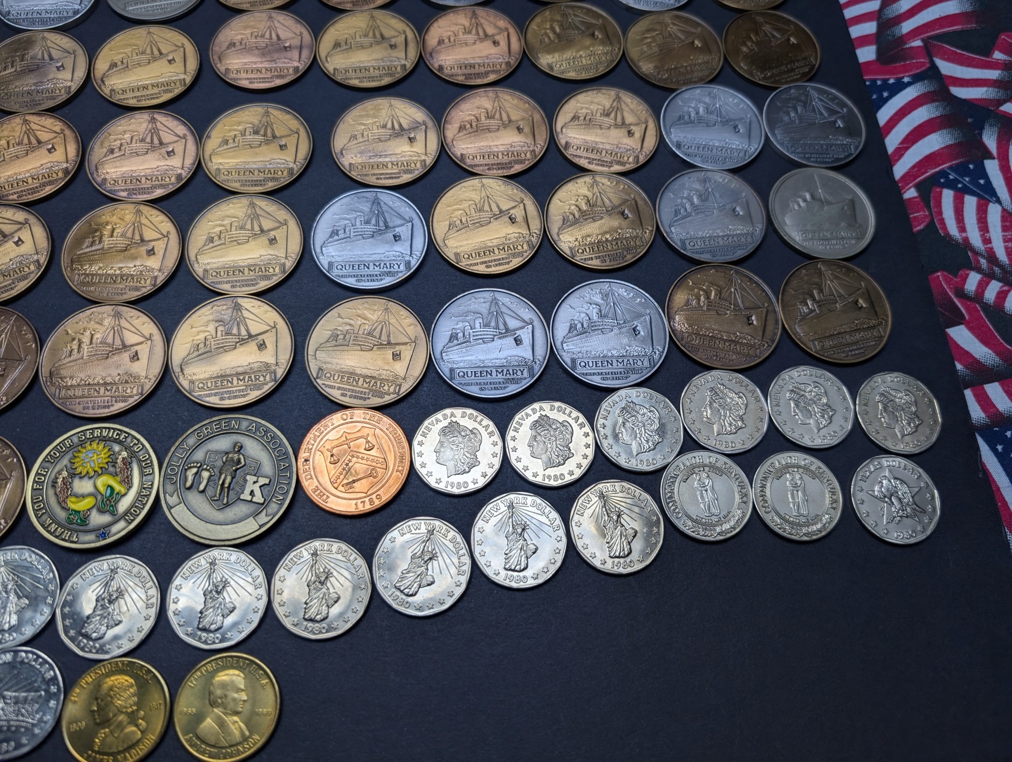LARGE! Grab Bag of Various Vintage U.S. Commem Medals - Over 5 Pounds Total