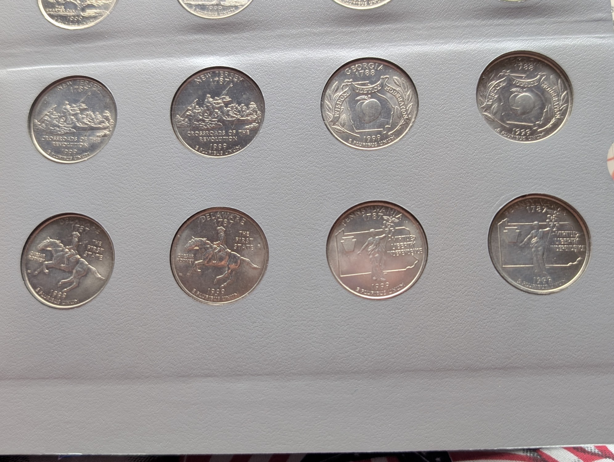 Complete 1999-2008 UNC P&D Mint Statehood Quarter Collection in Official U.S. Mint Album w/ COA, 100 Coins Total